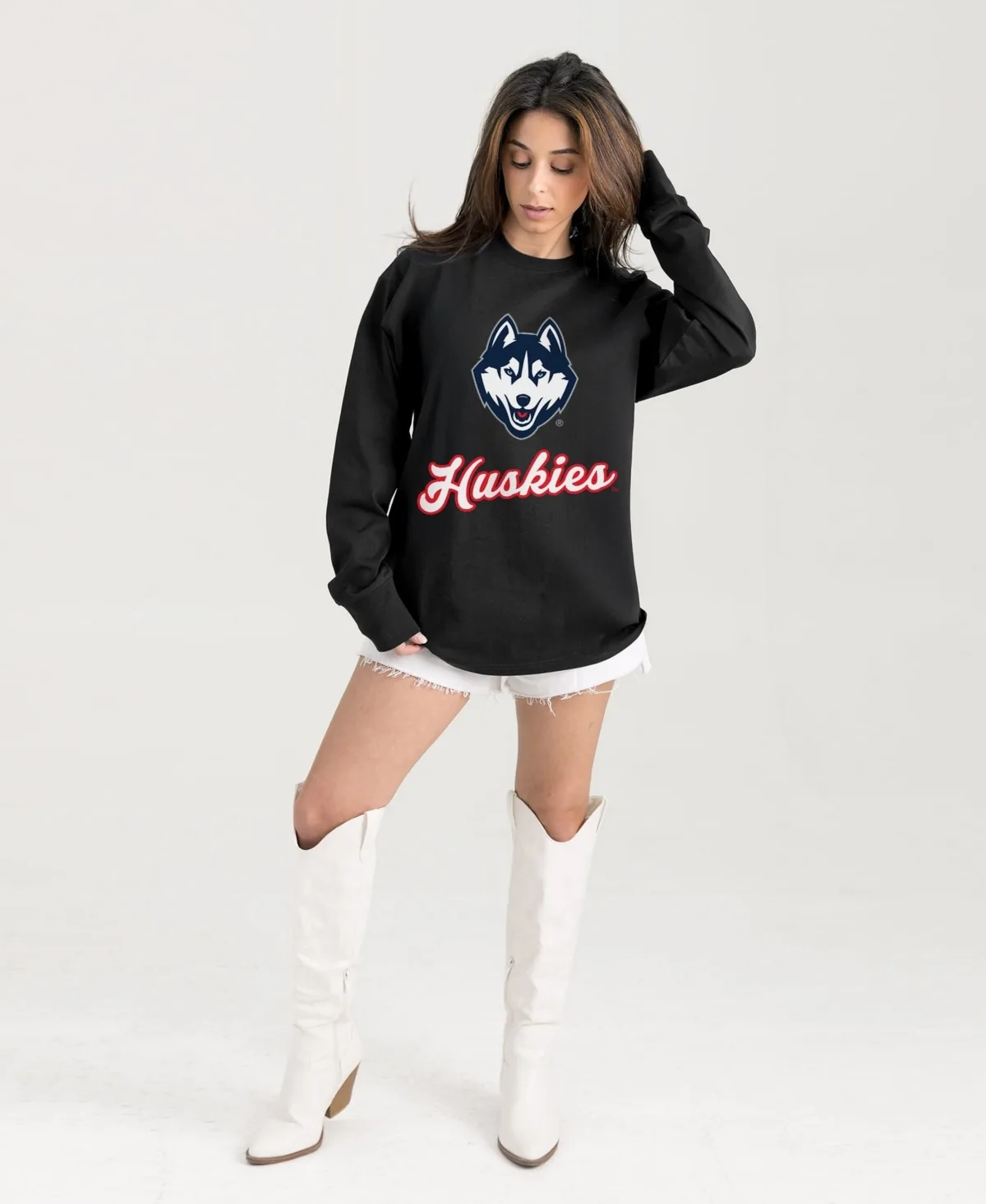 UConn Huskies Oversized Honor Roll Long-Sleeve T-Shirt