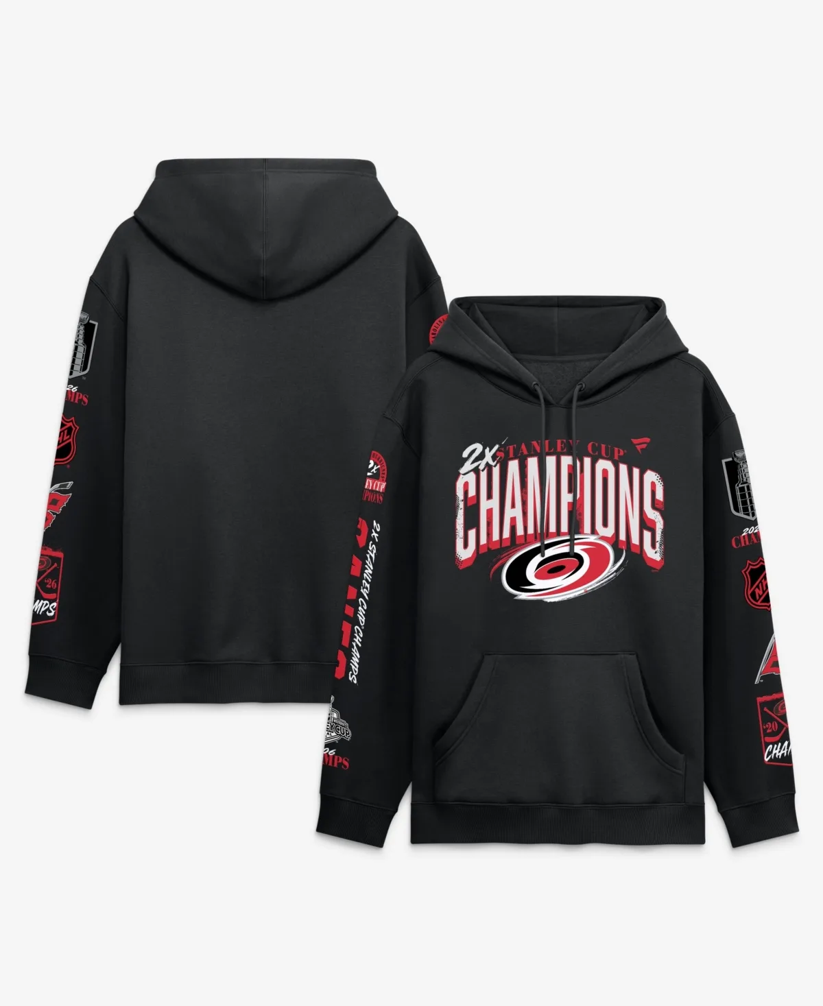 Carolina Hurricanes Two-Time Stanley Cup Champions Legacy in the Rafters Hoodie by Fanatics