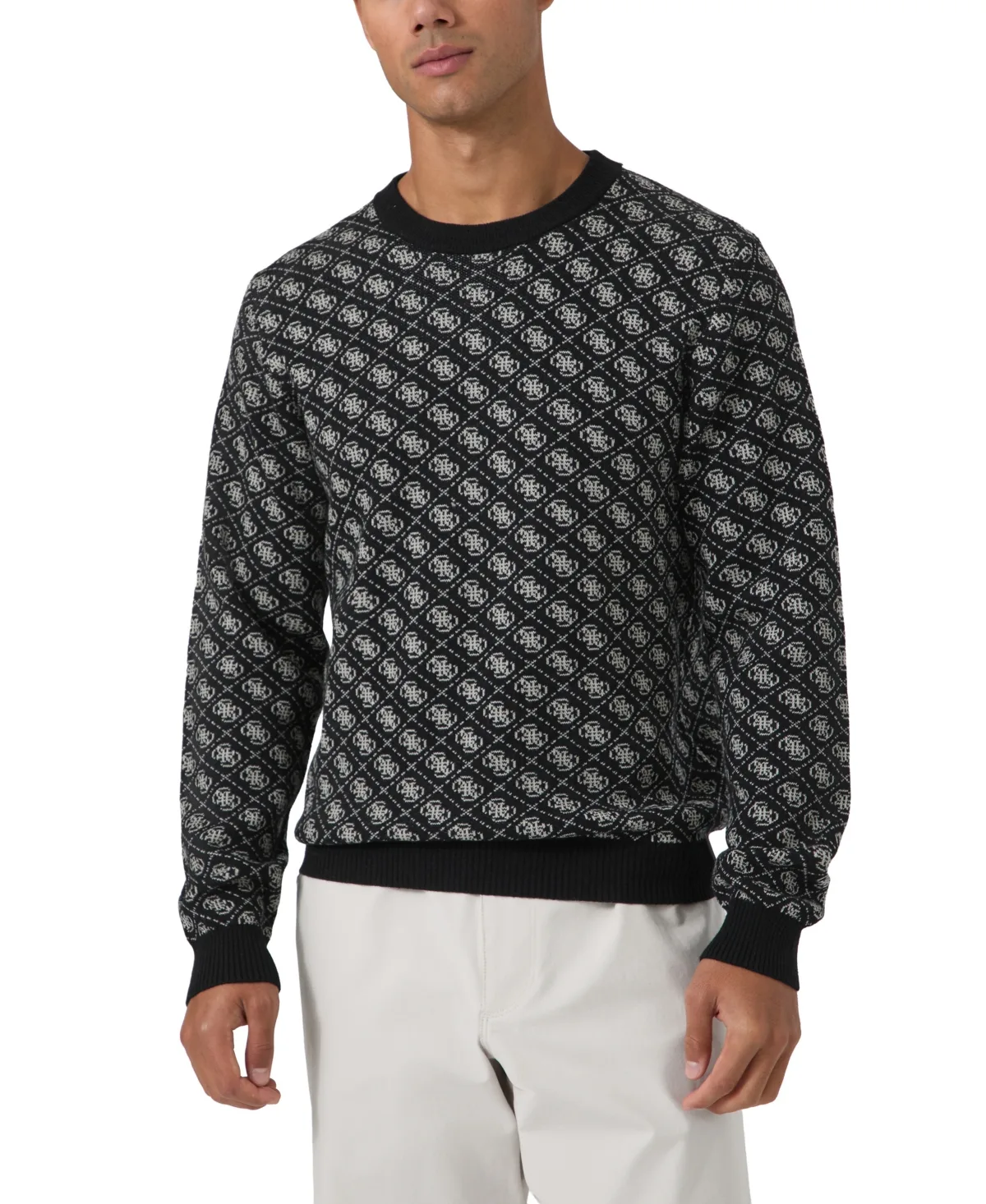Alan Crewneck Jacquard Regular-Fit Sweater