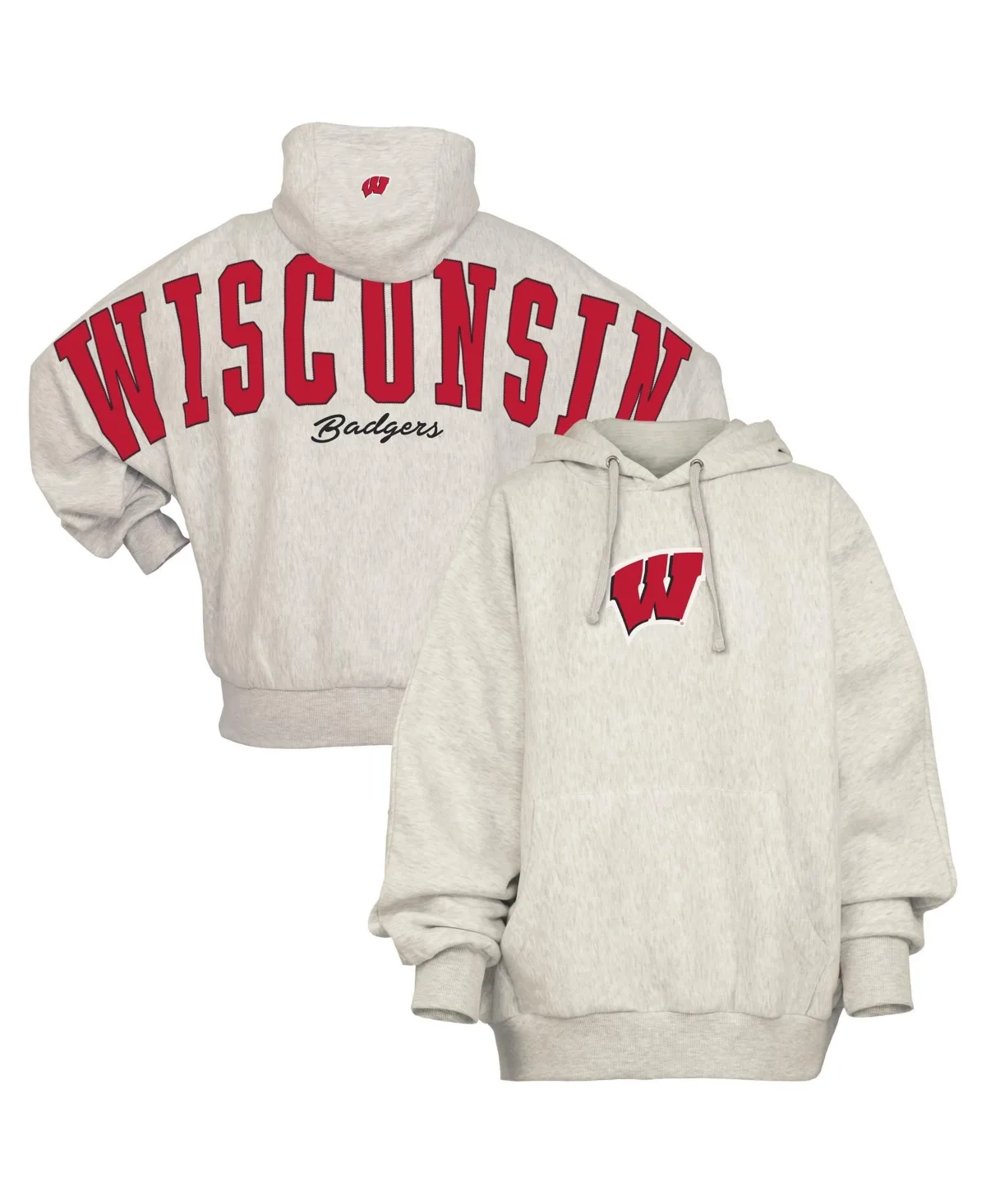 Wisconsin Badgers Belvedere Oversized Hoodie by Pressbox