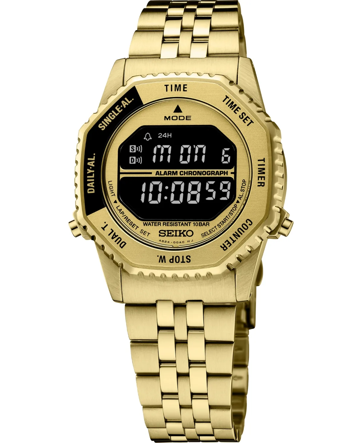 Essentials Gold-Tone Stainless Steel Bracelet Watch 37mm by Seiko