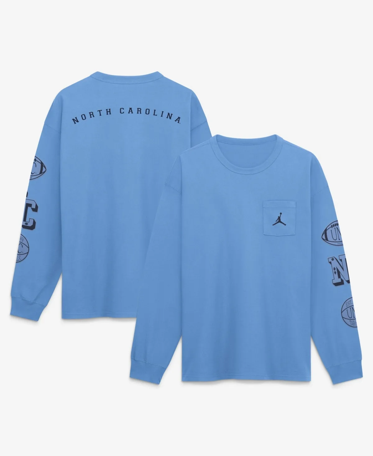 North Carolina Tar Heels Academic Long-Sleeve Pocket T-Shirt by Jordan