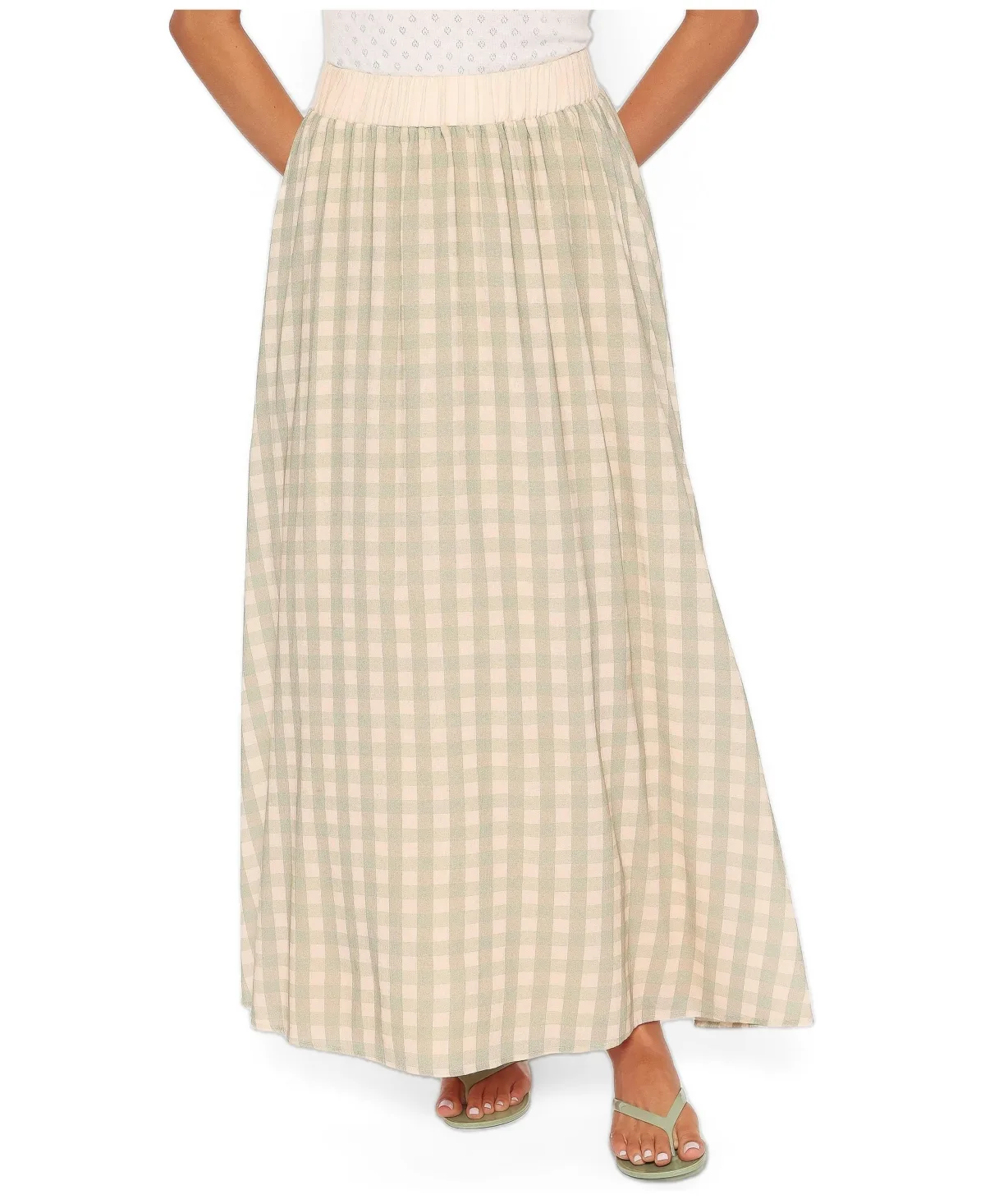 Daroda High-Waisted Circle Midi Skirt by Petal and Pup