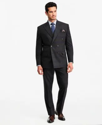 Classic Fit Green Plaid Suit Separates by Tayion Collection