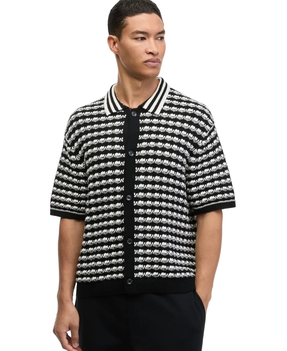 Andy Polo Relaxed-Fit Short-Sleeve Sweater by Mode of One