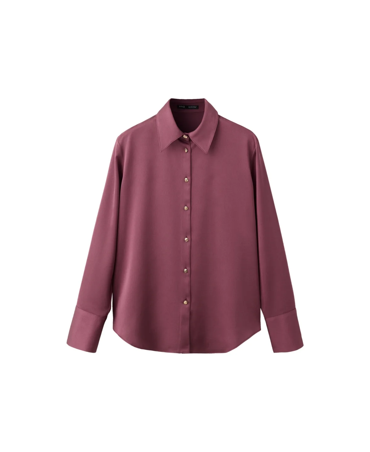 Satin Regular-Fit Shirt by Mango