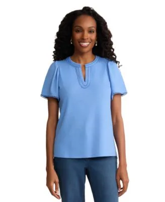 V Neck Top by Jones New York