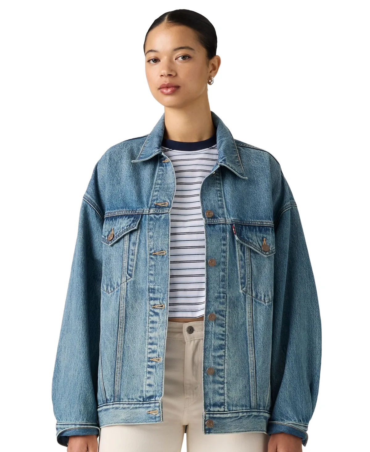 Trucker Denim Oversized-Fit Jacket