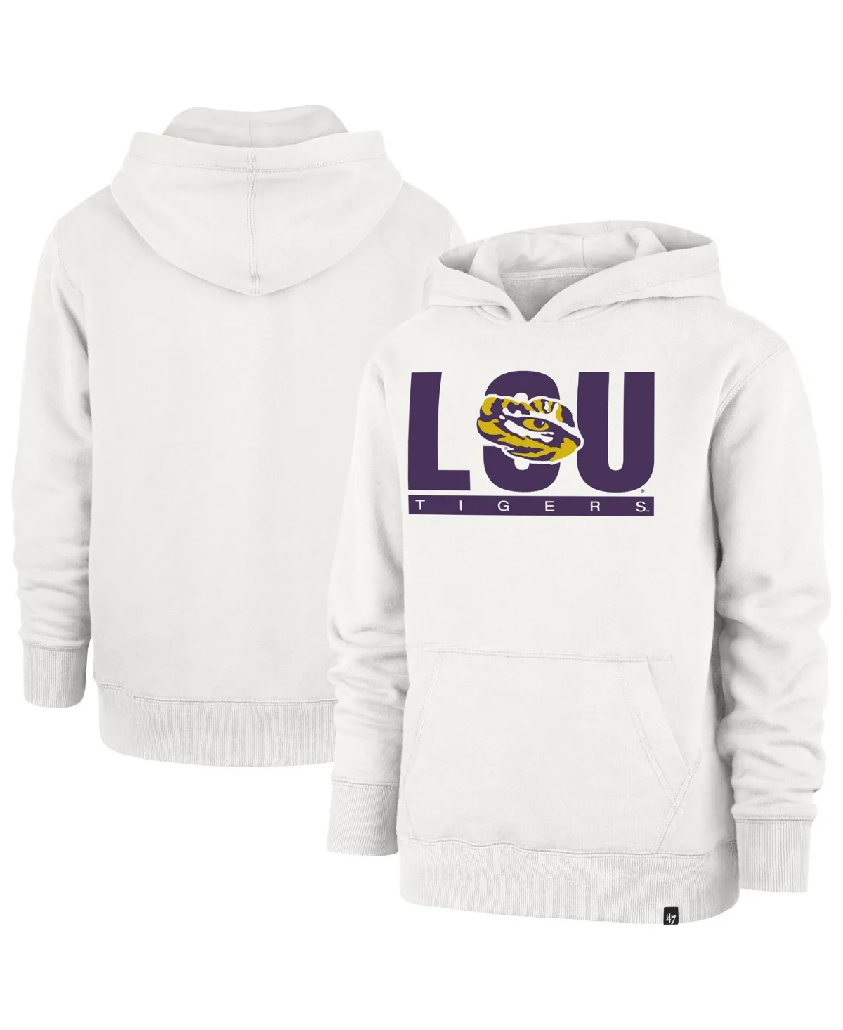 LSU Tigers Block Text Pullover Hoodie by 47 Brand