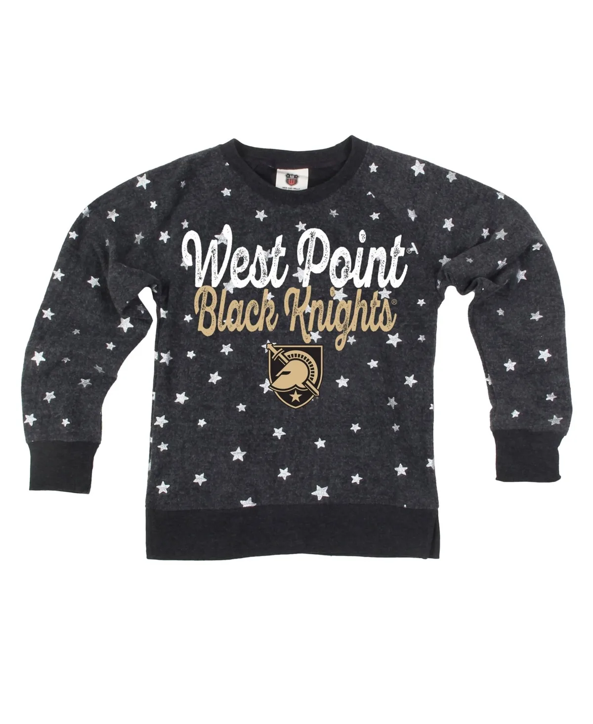 Army Black Knights Shimmer Star Reverse Fleece Sweatshirt by Wes & Willy