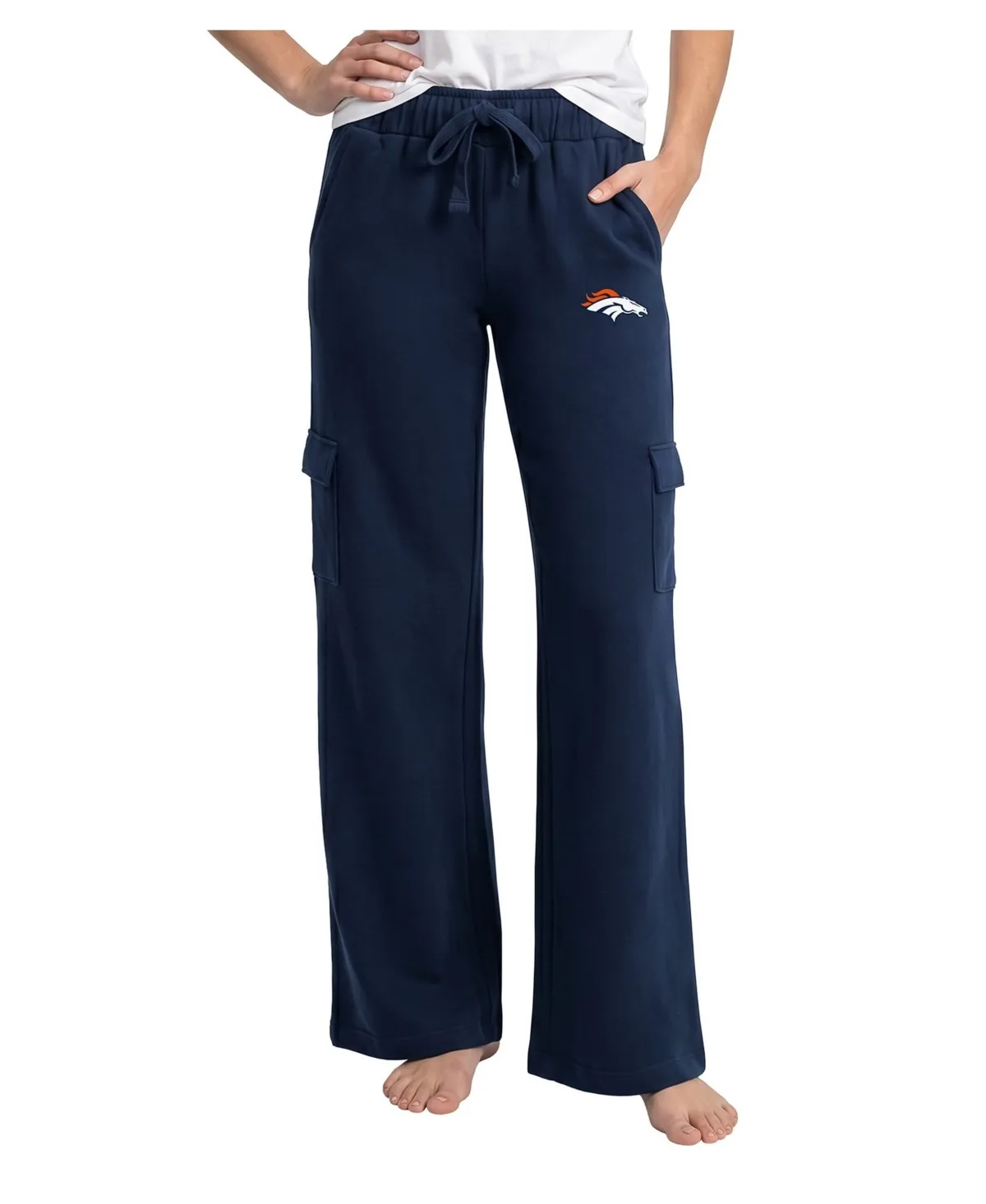 Denver Broncos Truett Wide-Leg Cargo Fleece Pants by Concepts Sport