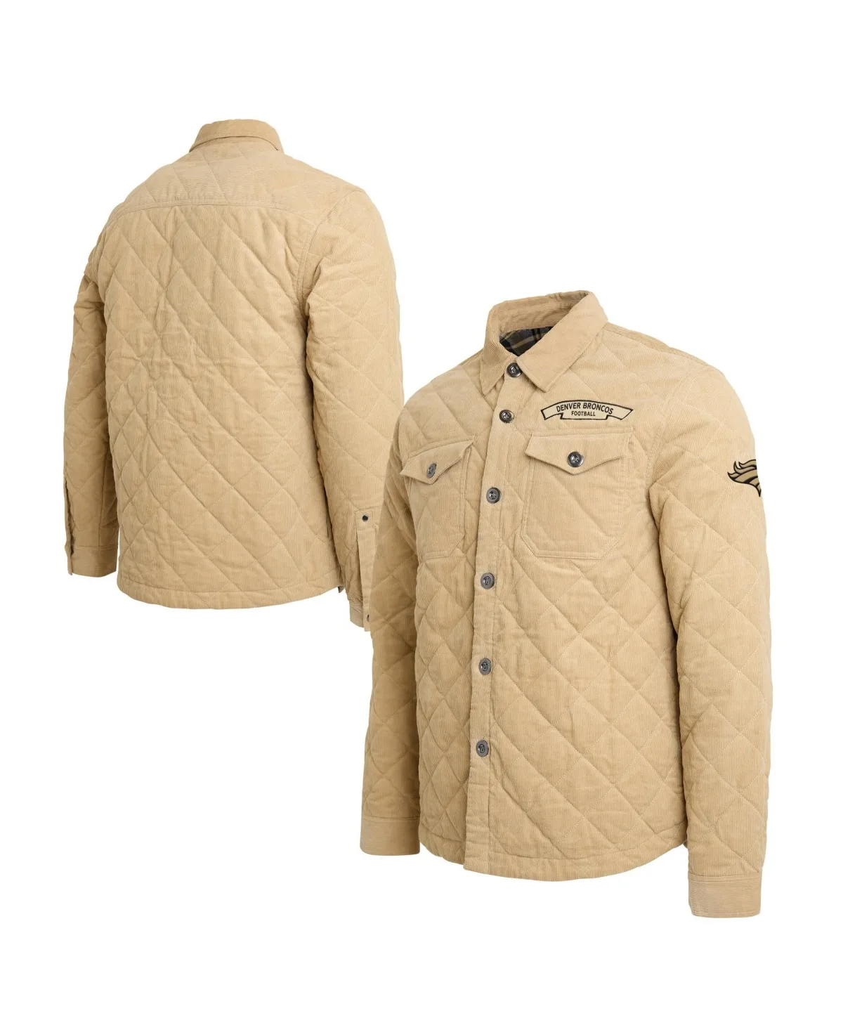 Darius Rucker Collection by Fanatics Denver Broncos Button-Up Thin-Wale Corduroy Shacket by Fanatics