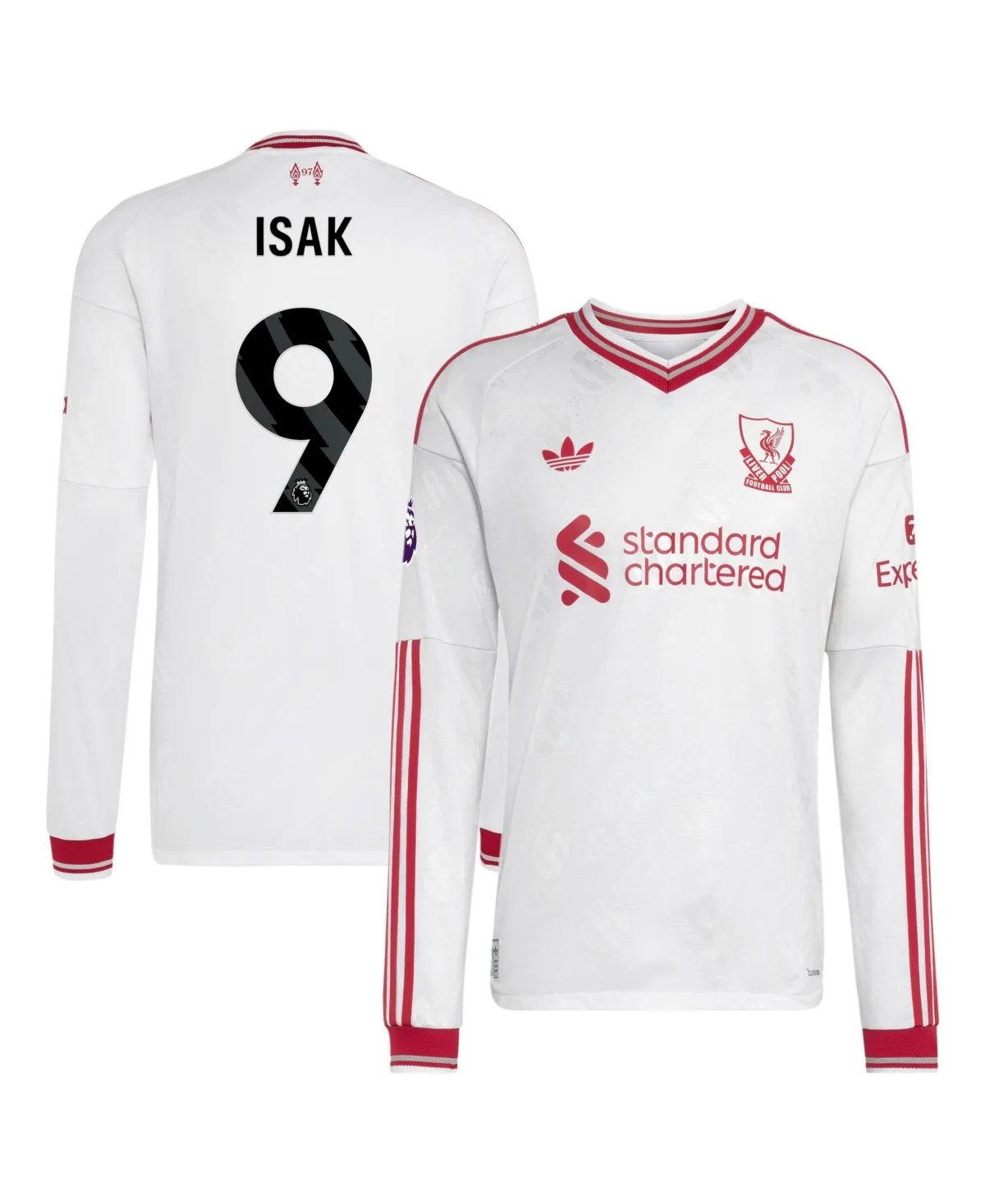 Alexander Isak 2026/27 Away On-Field Authentic Long-Sleeve Slim-Fit Jersey by adidas