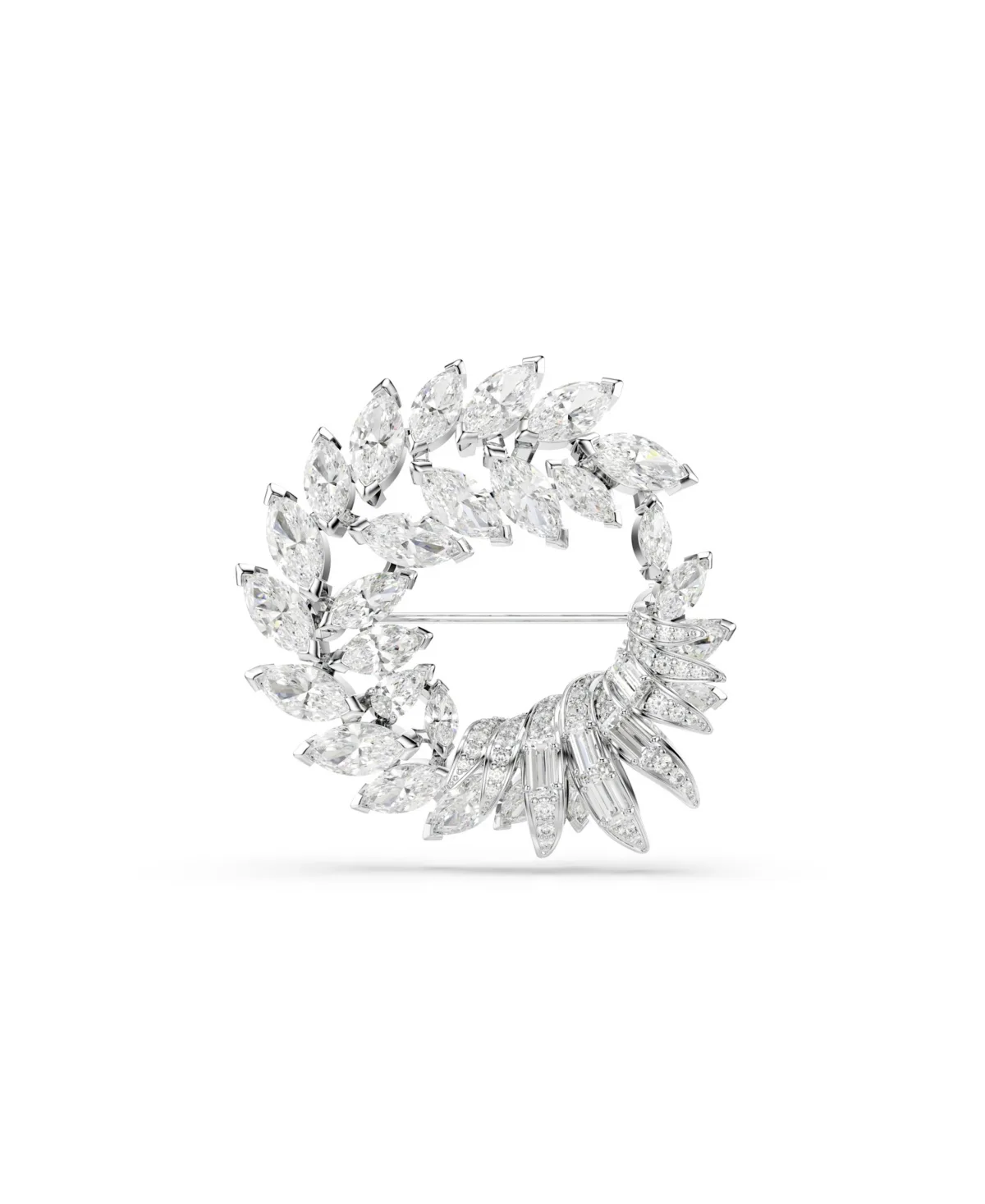Rhodium-Plated Zirconia Marquise Mesmera Brooch by Swarovski