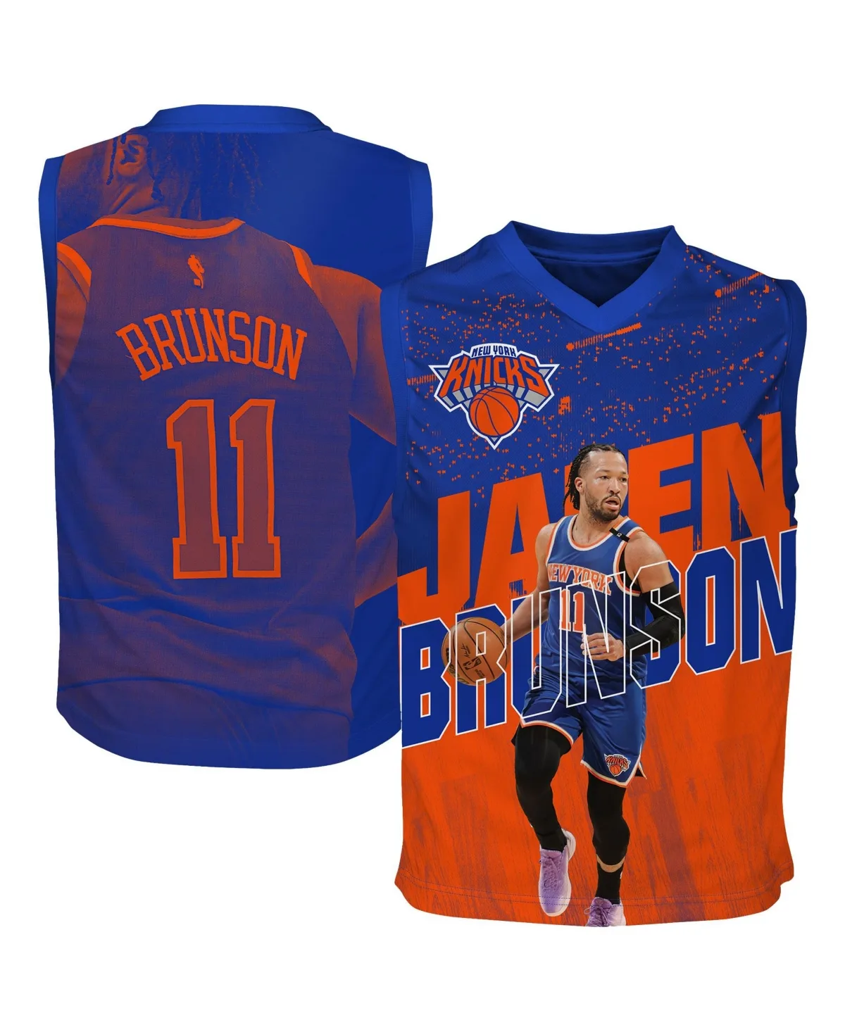 Jalen Brunson New York Knicks Icon Play Jersey by Outerstuff