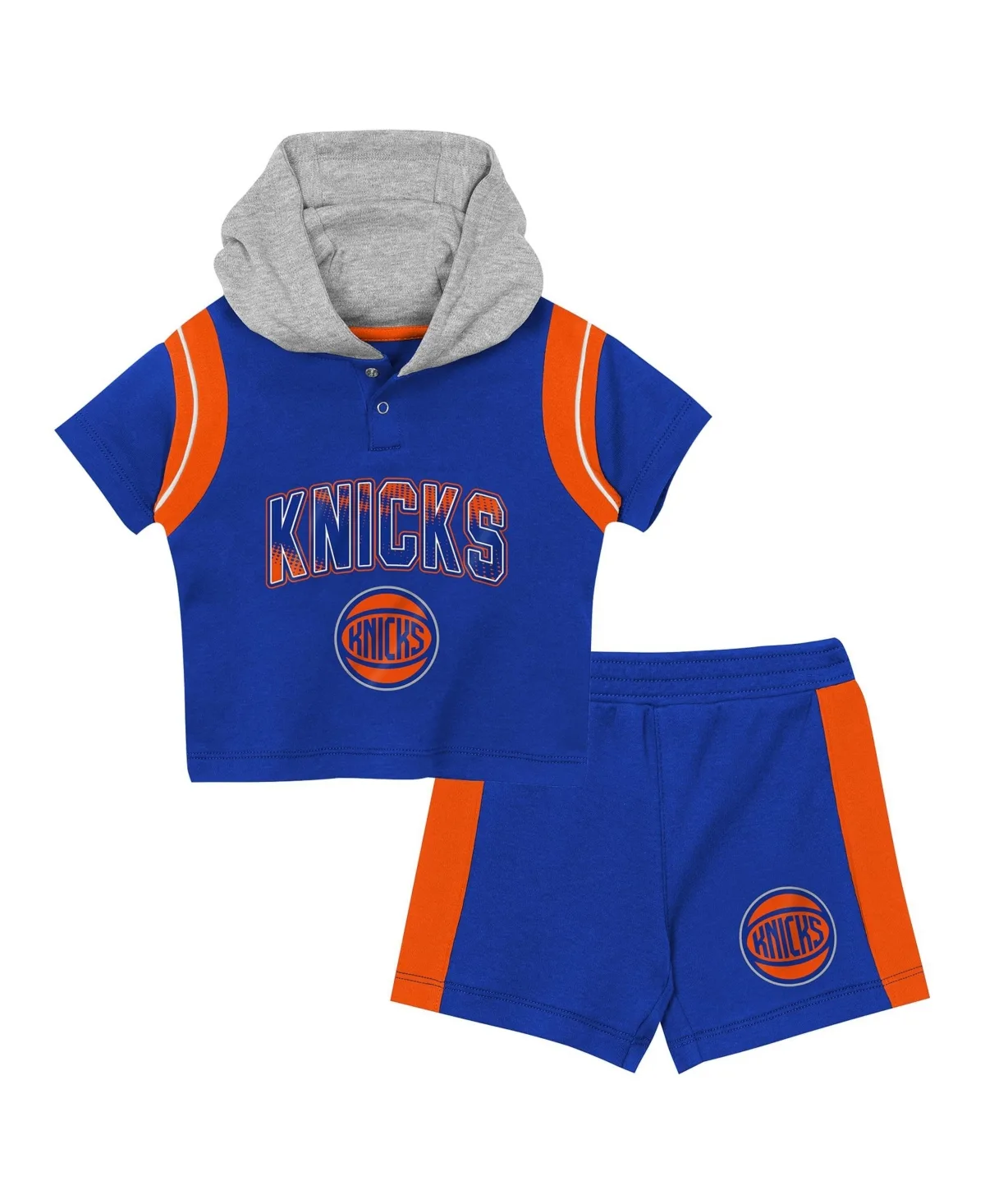 New York Knicks Get Back Short-Sleeve Hoodie & Shorts, 2-Pack Set by Outerstuff