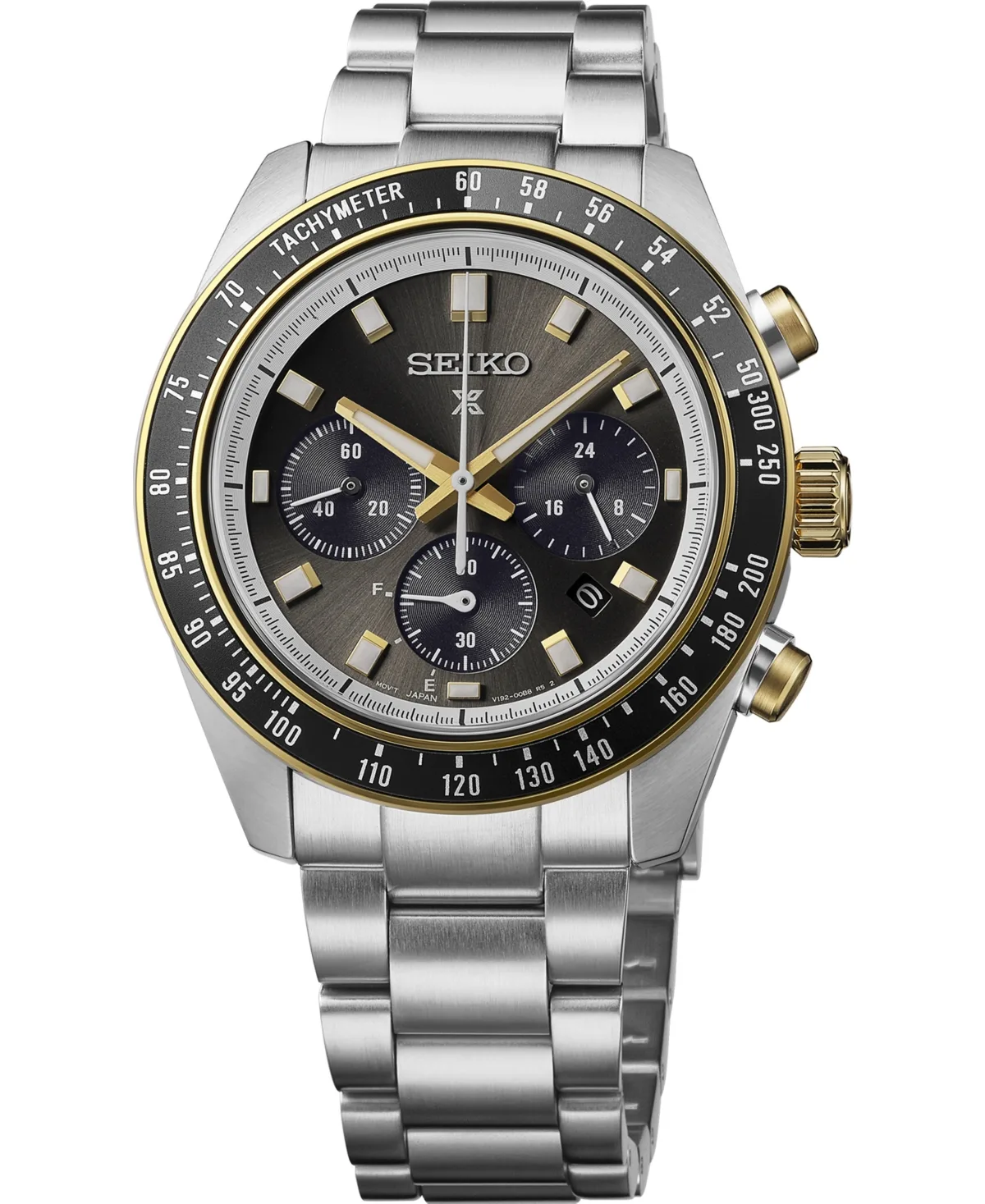 Prospex Speed Timer Silver-Tone Stainless Steel Bracelet Watch 41.4mm by Seiko