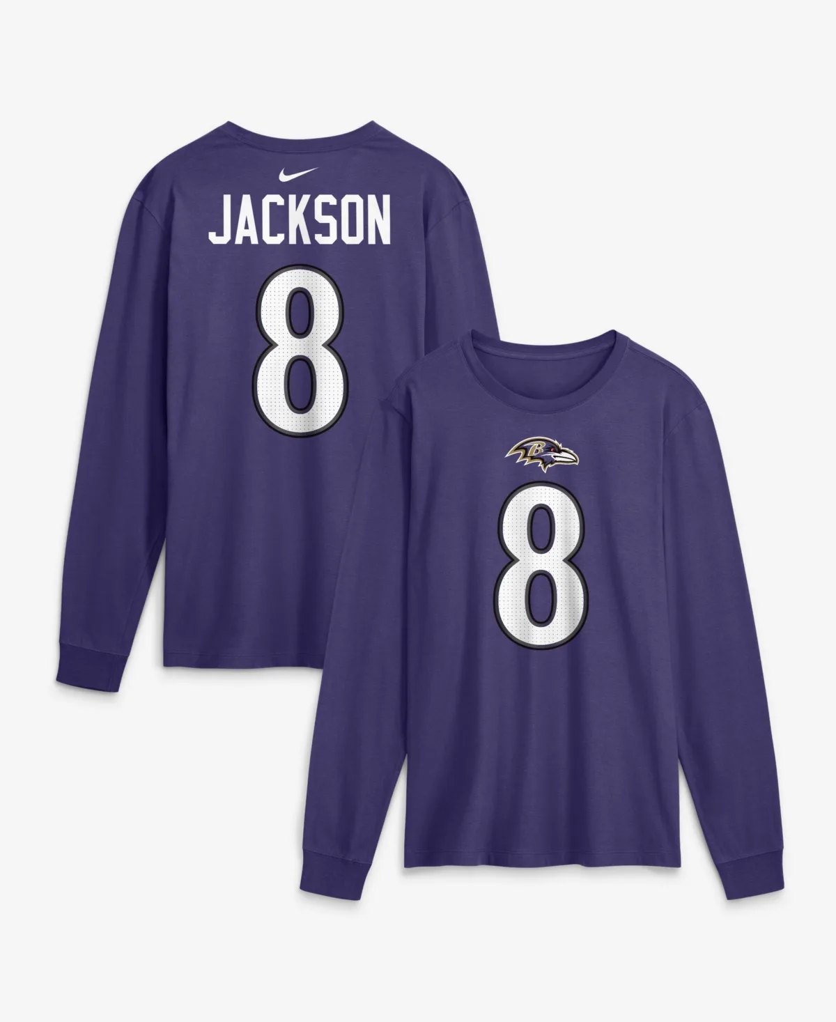 Lamar Jackson Baltimore Ravens Name & Number Long-Sleeve T-Shirt by Nike