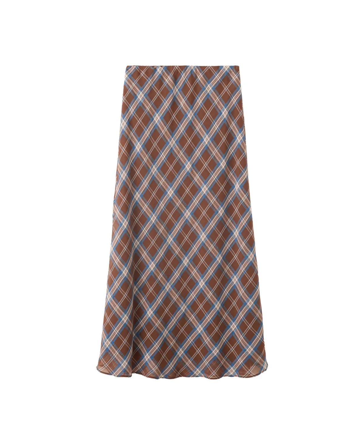 A-Line Checked Midi Skirt by Mango