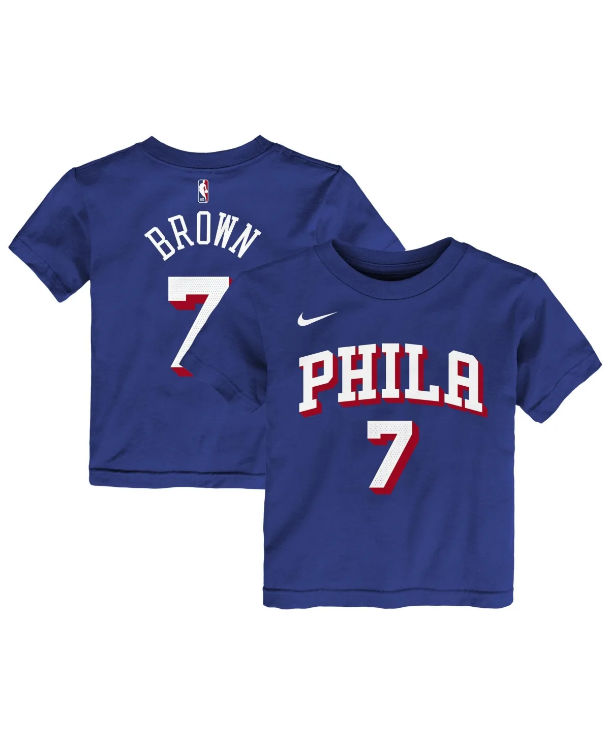 Jaylen Brown Philadelphia 76ers Icon Name & Number T-Shirt by Nike