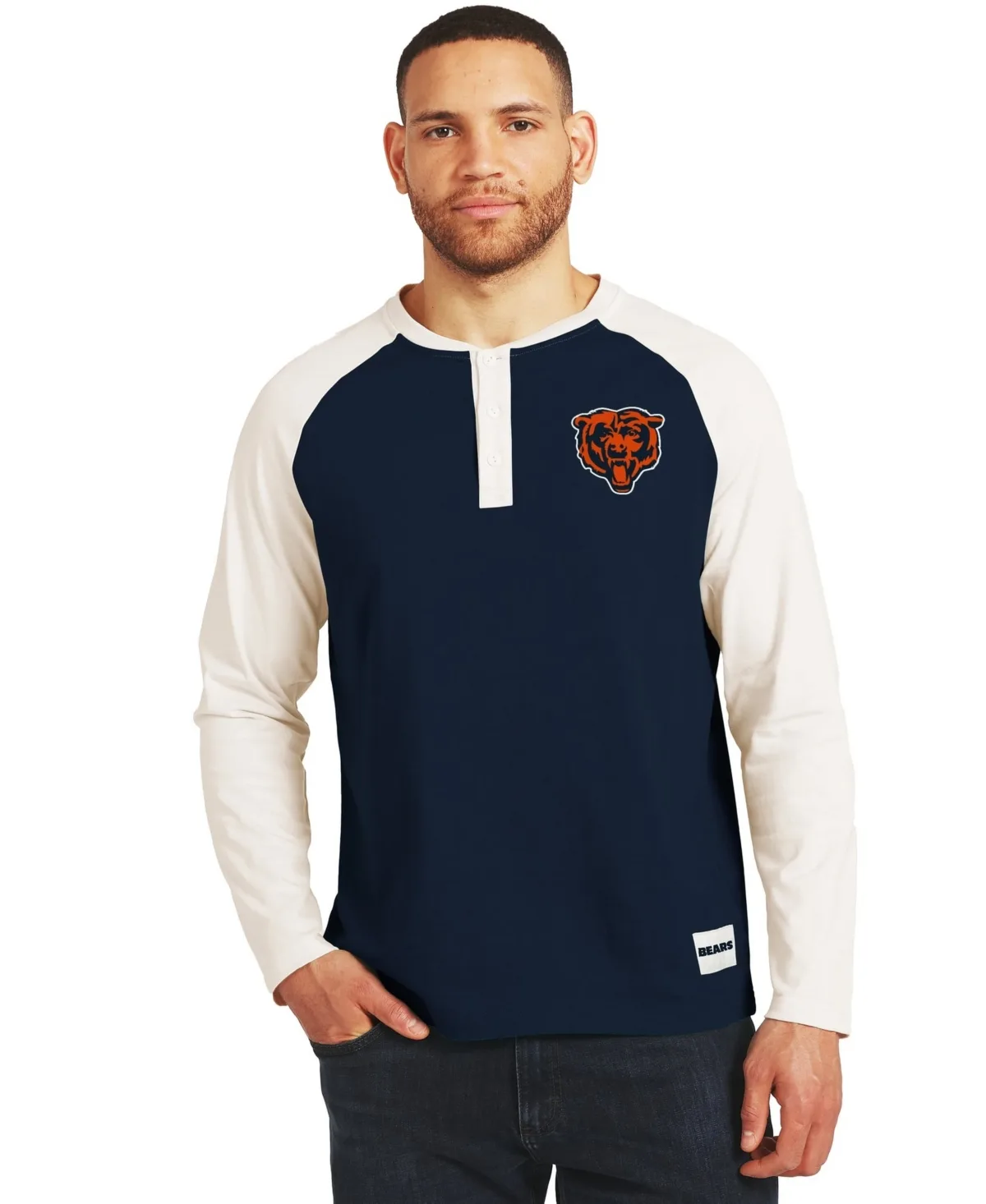 Darius Rucker Collection by Fanatics Chicago Bears Henley Long-Sleeve T-Shirt