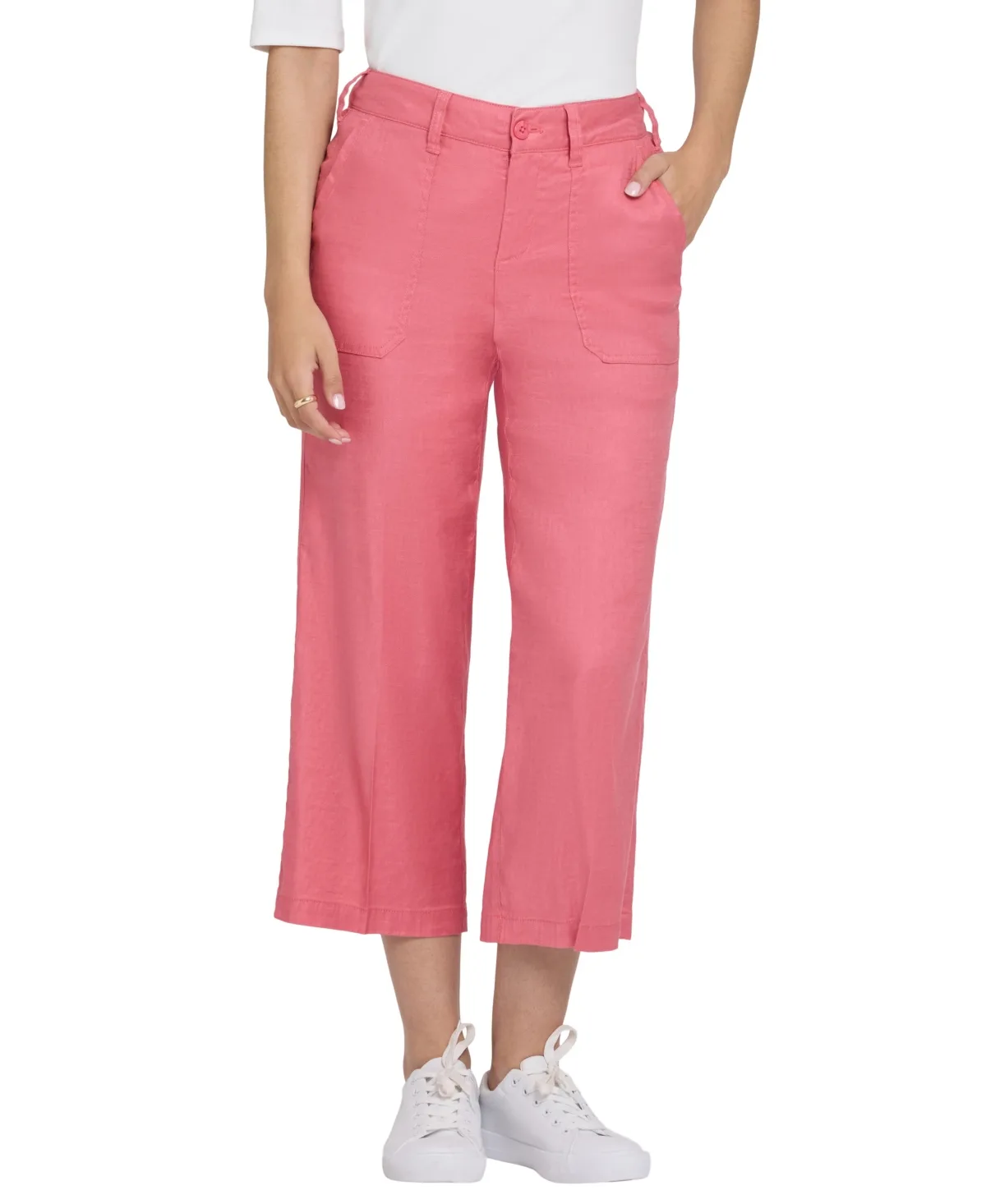 Wide Leg Cargo Capri Pants by NYDJ