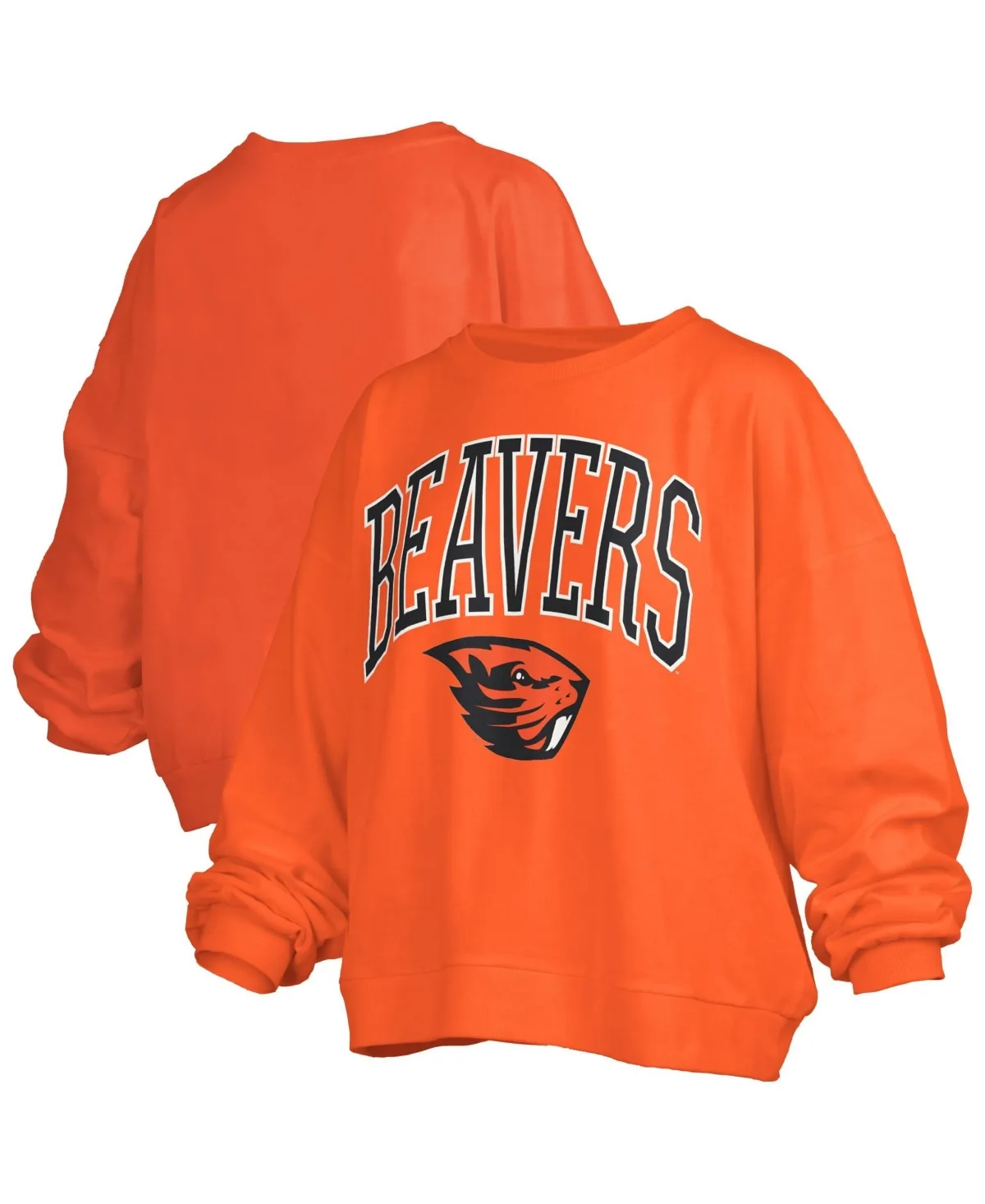 Oregon State Beavers Oversized Janise Arch Over Logo Fleece Sweatshirt