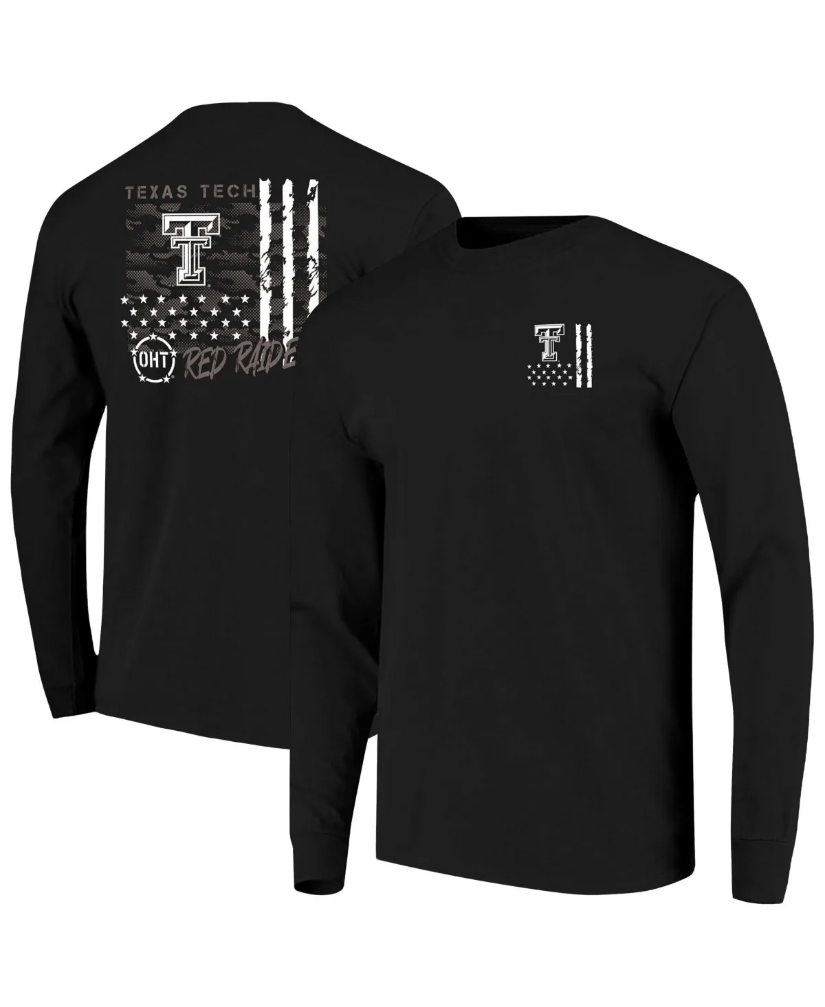 Texas Tech Red Raiders Oht Camo Overlay Comfort Colors Long-Sleeve T-Shirt by Image One