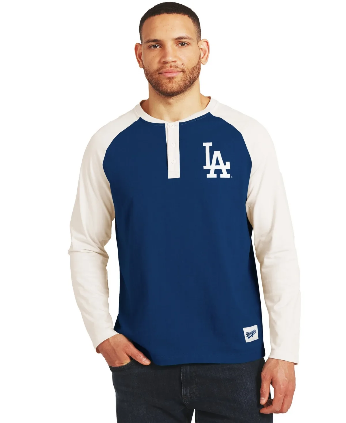 Darius Rucker Collection by Fanatics Los Angeles Dodgers Henley Long-Sleeve T-Shirt