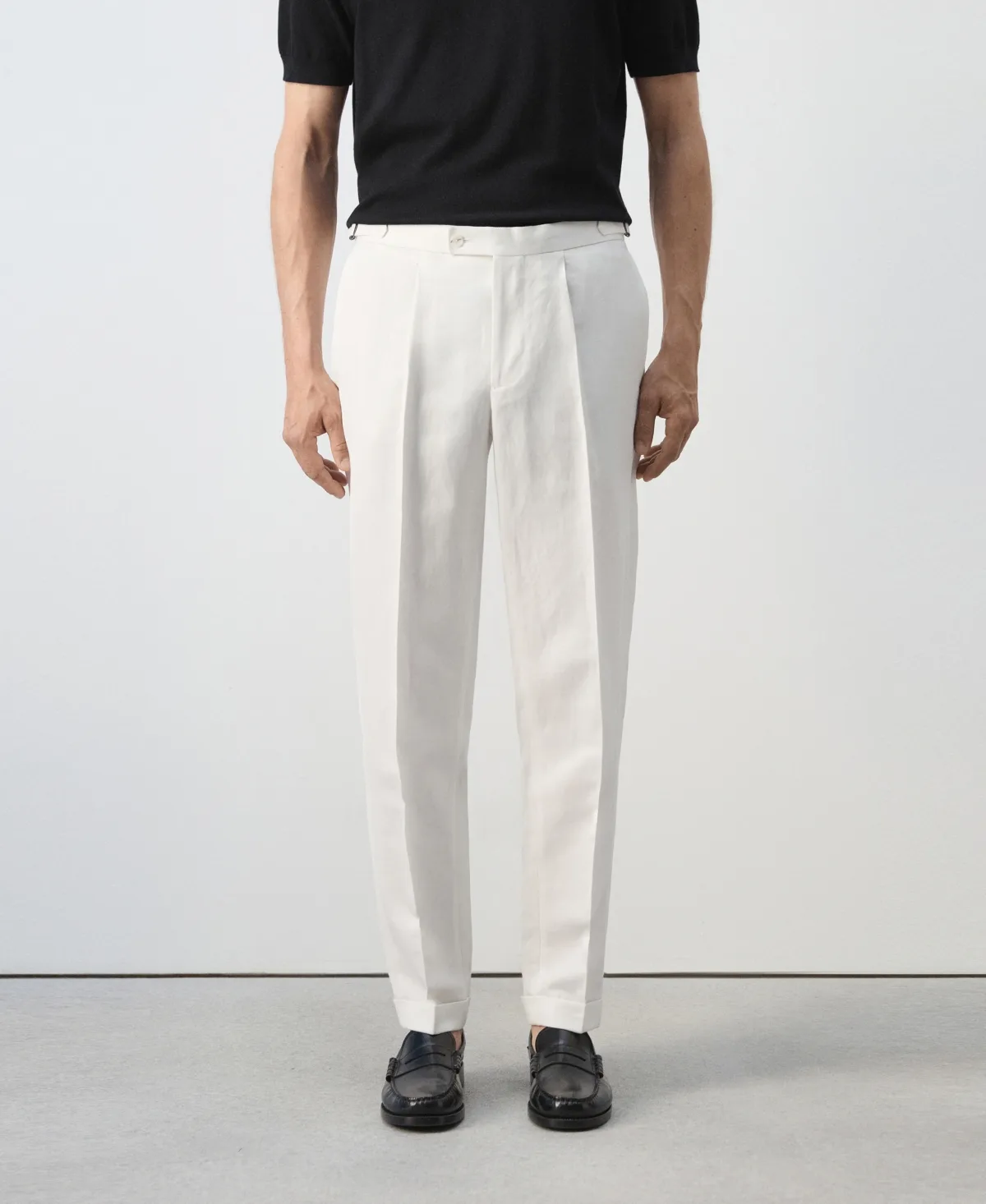 Pleated Linen-Blend Suit Pants by Mango