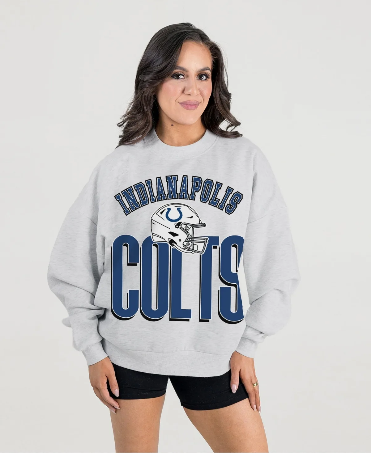Indianapolis Colts Fierce Focus Premium Oversized Fleece Pullover Sweatshirt