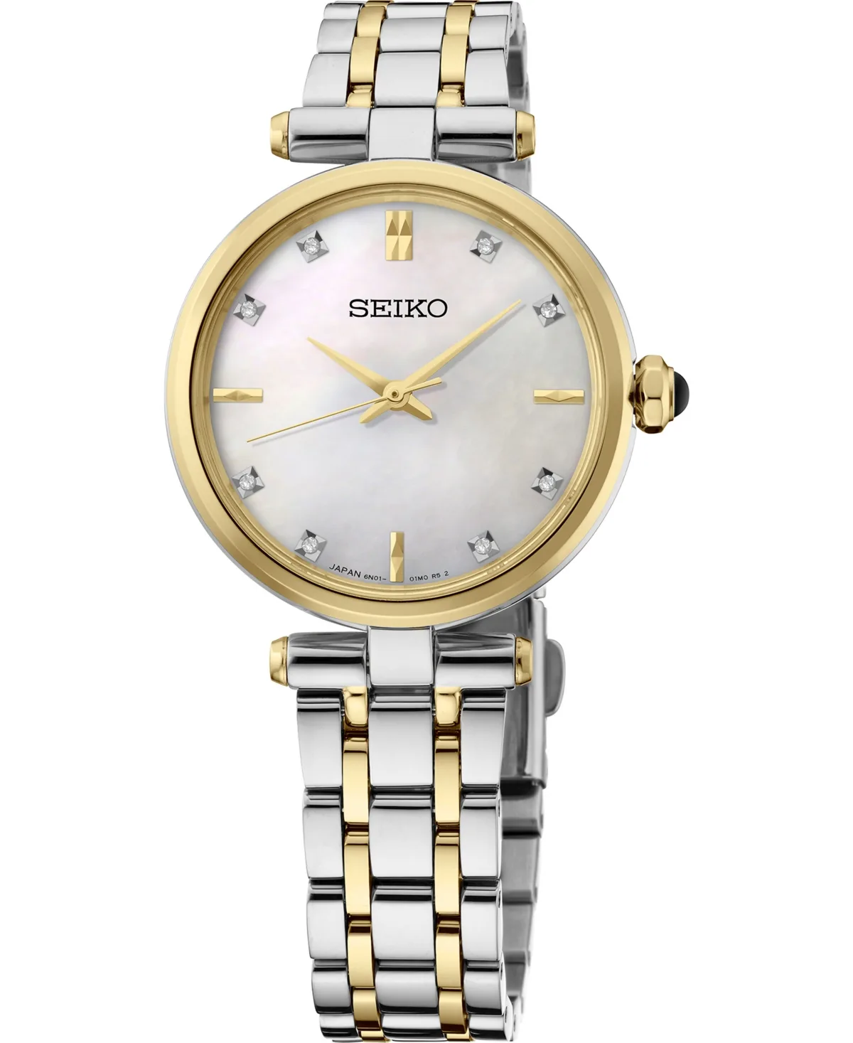 Diamonds Two-Tone Stainless Steel Bracelet Watch 29mm by Seiko