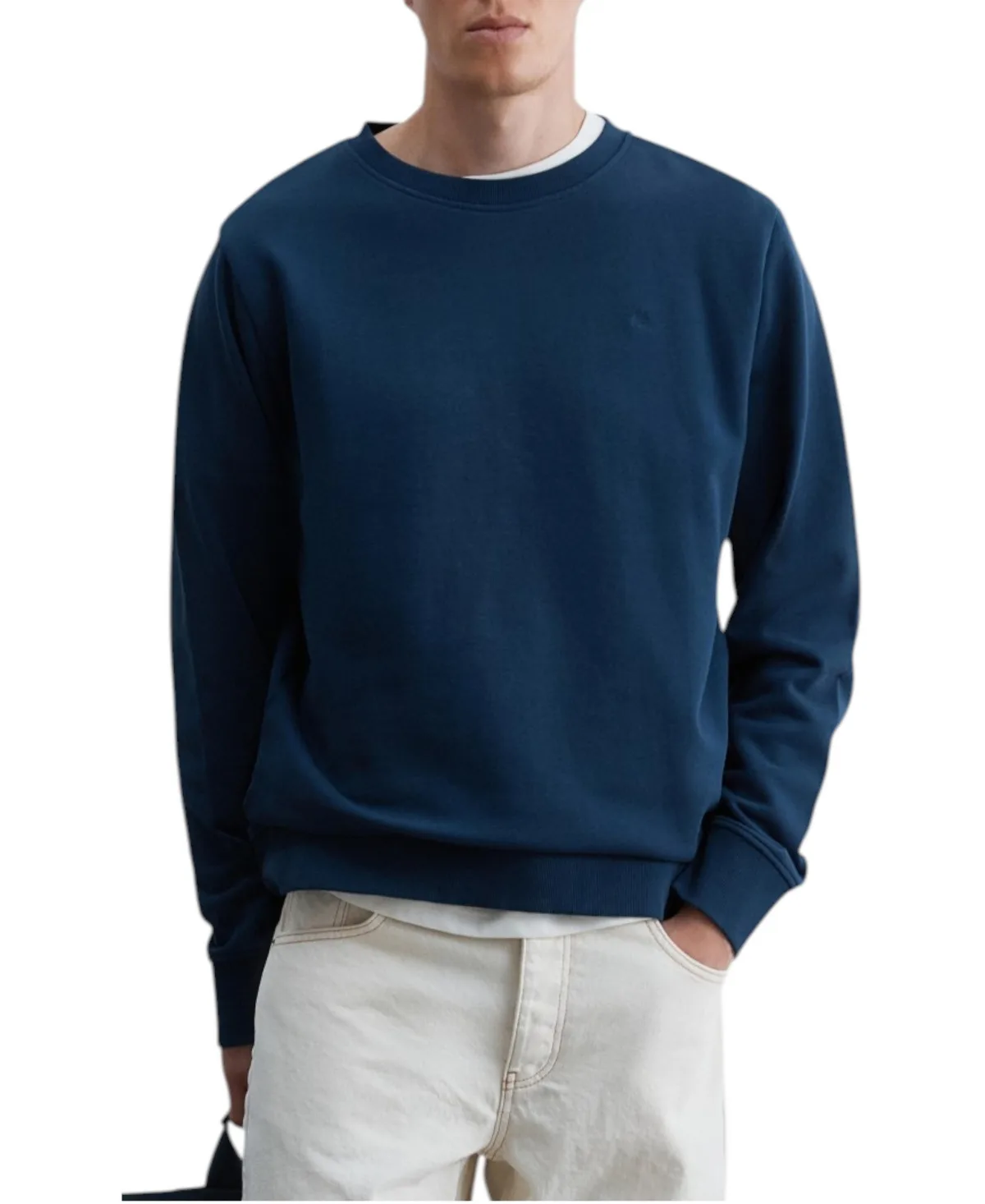 Crewneck Long-Sleeve Ribbed Cotton Sweatshirt by Scalpers
