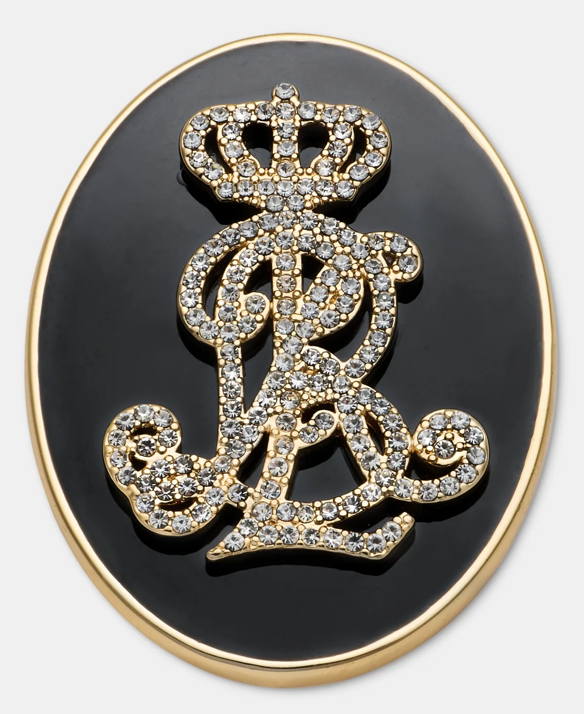 Lauren Ralph Lauren Crystal Black Oval Brooch by Ralph Lauren