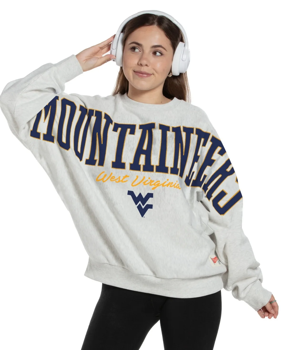West Virginia Mountaineers Flannigan Oversized Fleece Sweatshirt