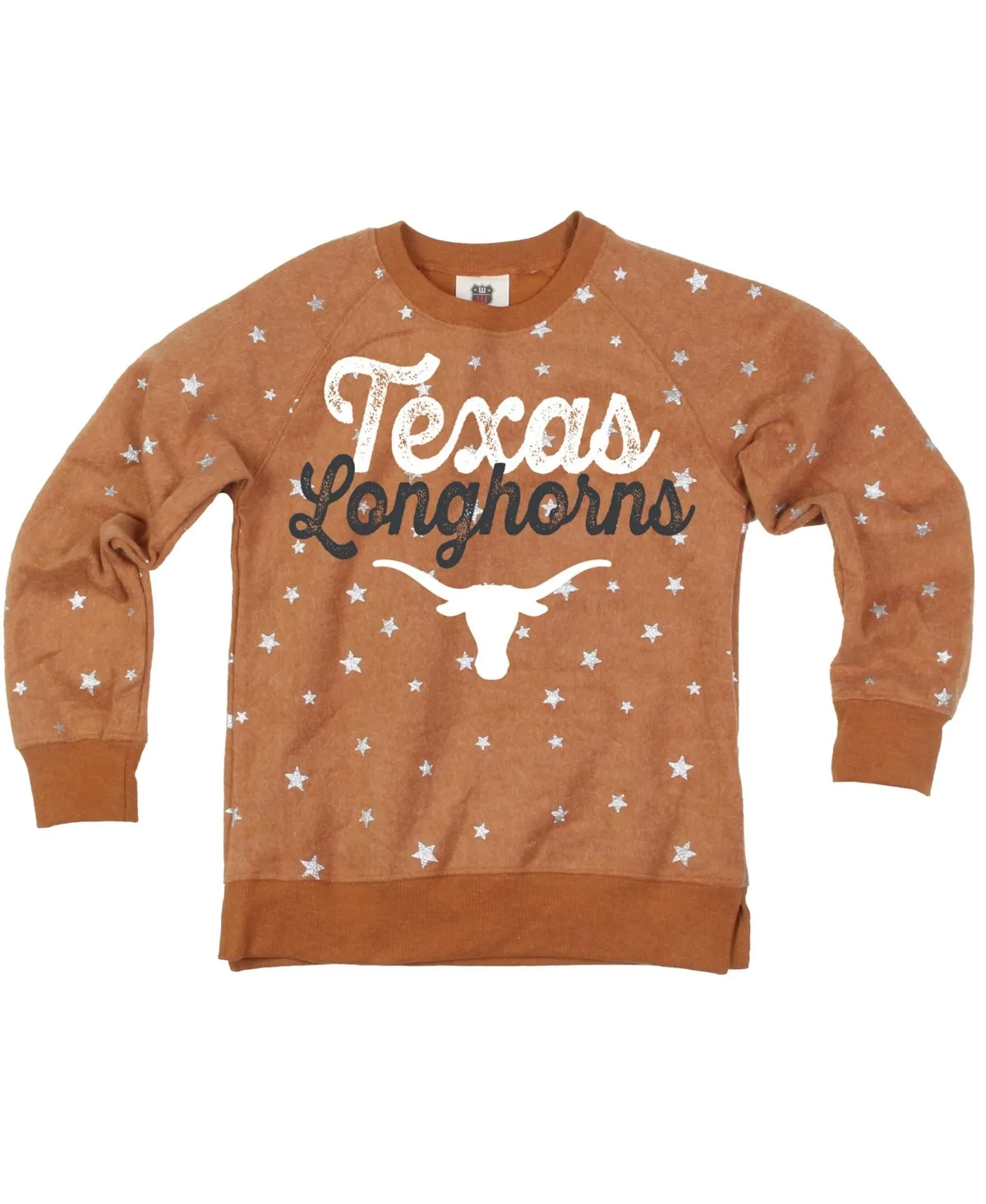 Texas Longhorns Shimmer Star Reverse Fleece Sweatshirt by Wes & Willy