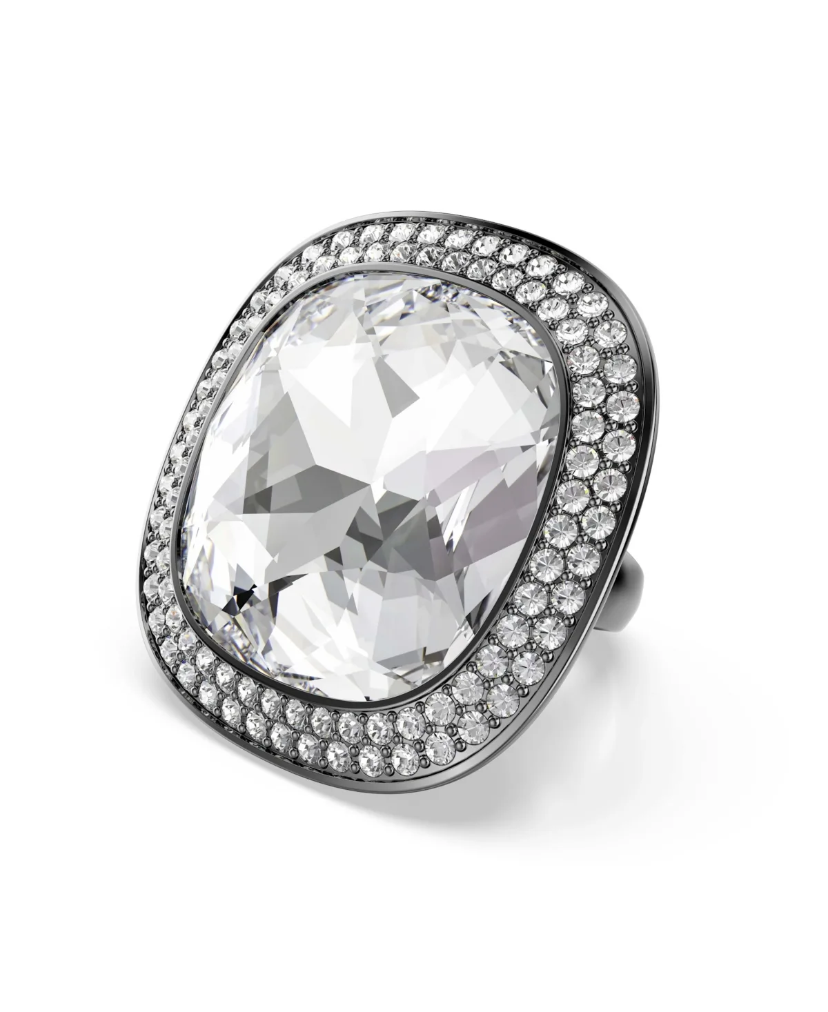 Crystal Cocktail Cushion Cut Pave Una Angelic Ring by Swarovski