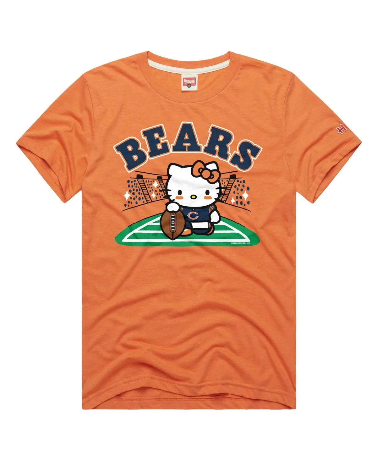 Homage Chicago Bears x Hello Kitty Triblend T-Shirt by Homage