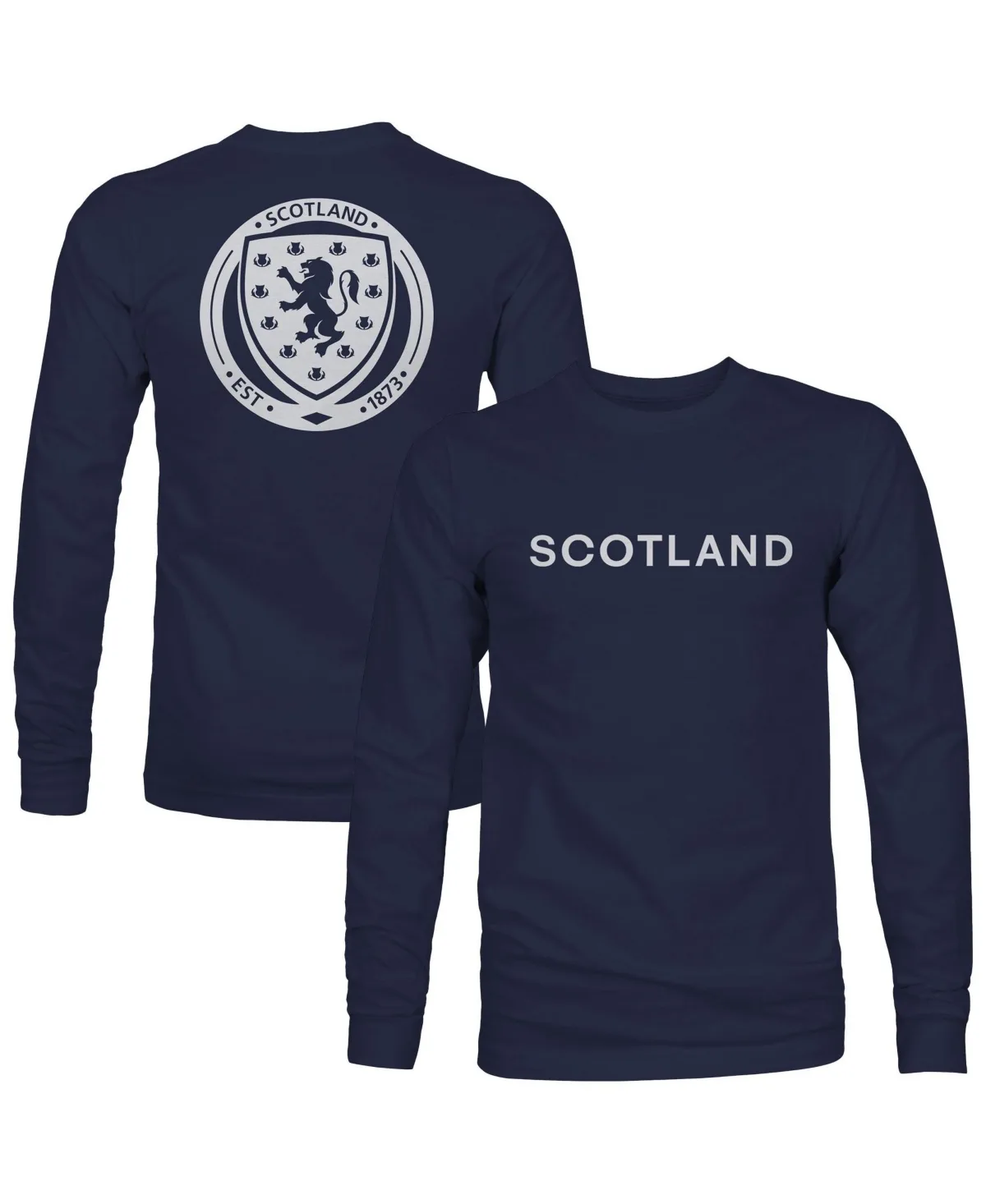 Scotland National Team Mono Badge Wordmark Long-Sleeve T-Shirt by 1863fc