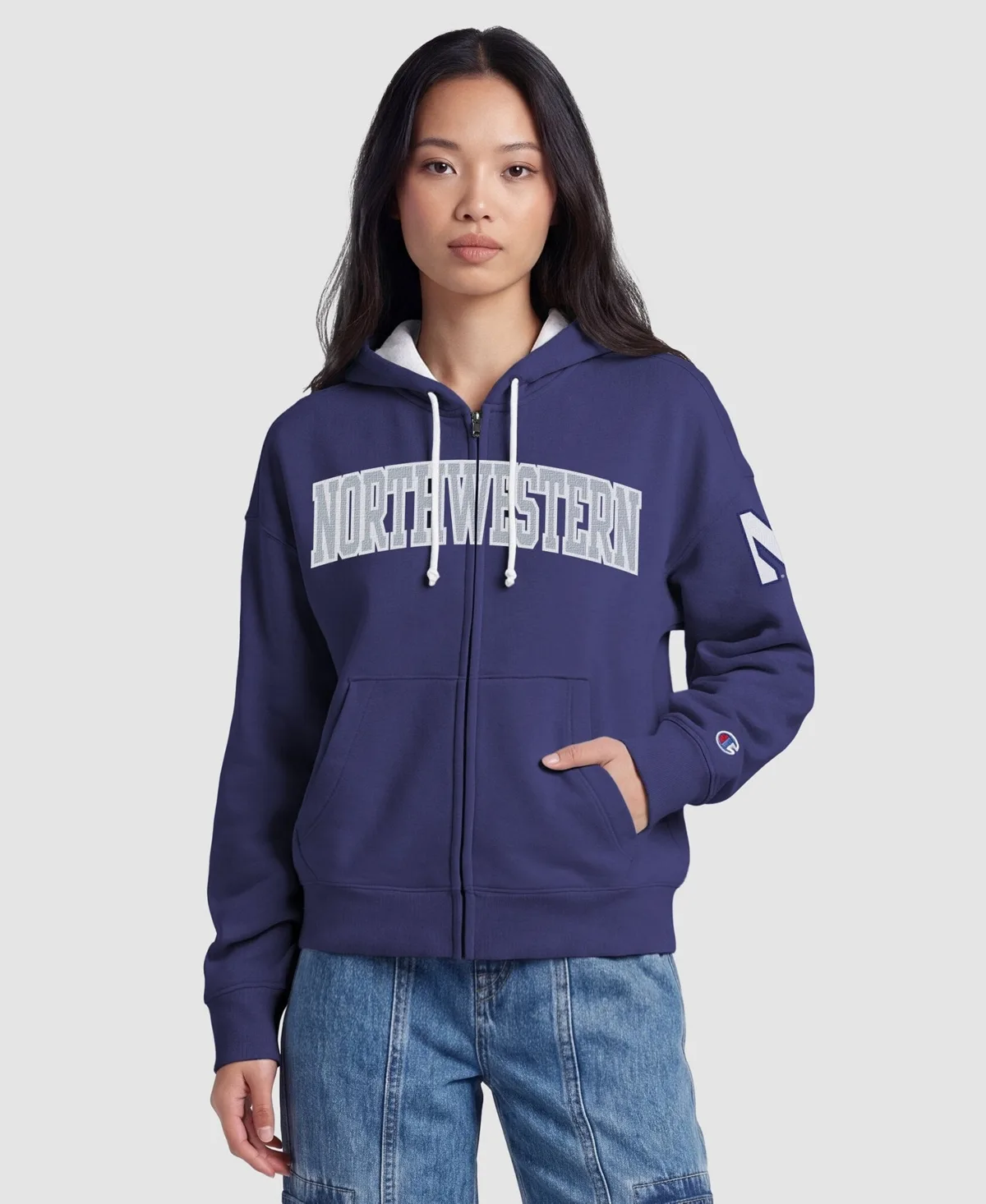 Northwestern Wildcats Arch Full-Zip Fleece Hoodie