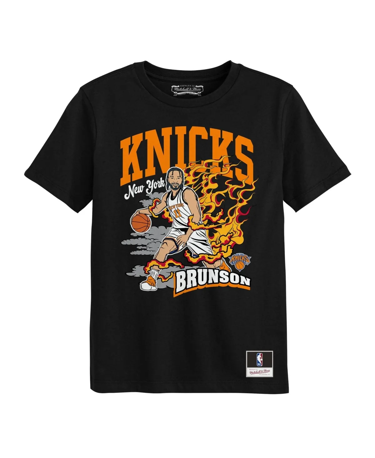 Jalen Brunson New York Knicks Fired Up T-Shirt by Mitchell & Ness