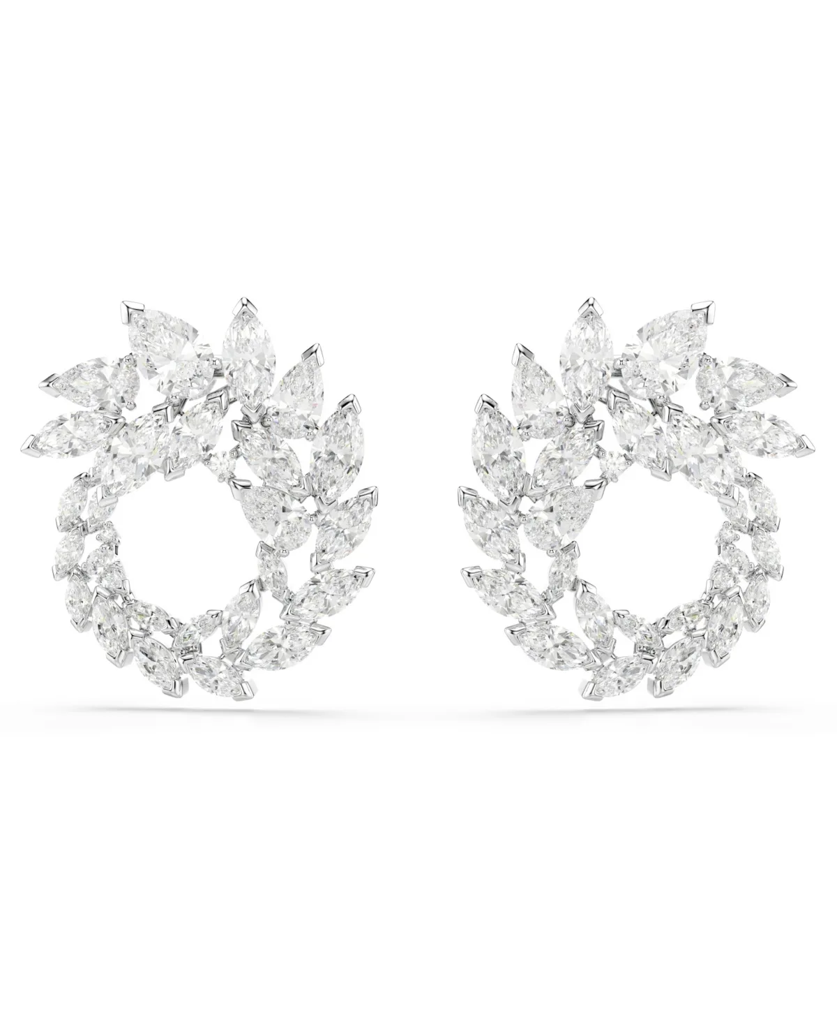 Crystal Marquise Hoop Earrings