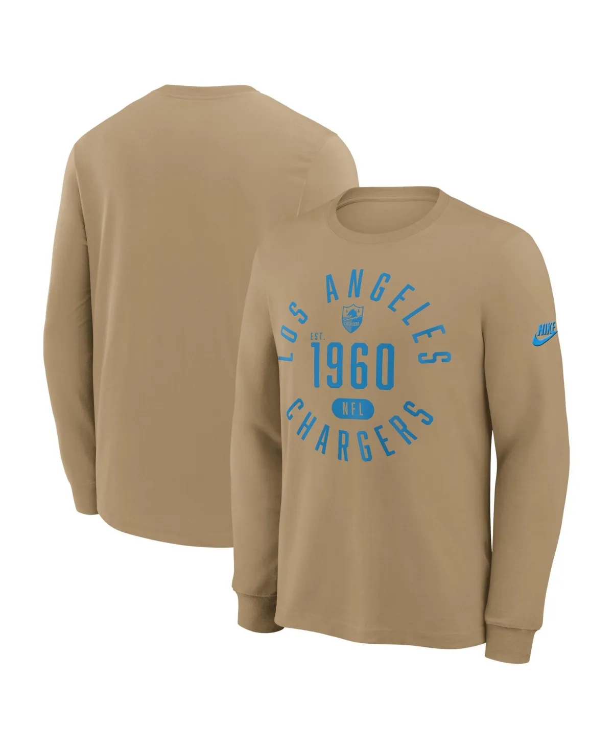 Los Angeles Chargers Blitz Package Rewind Slub Dri-Fit Long-Sleeve T-Shirt by Nike