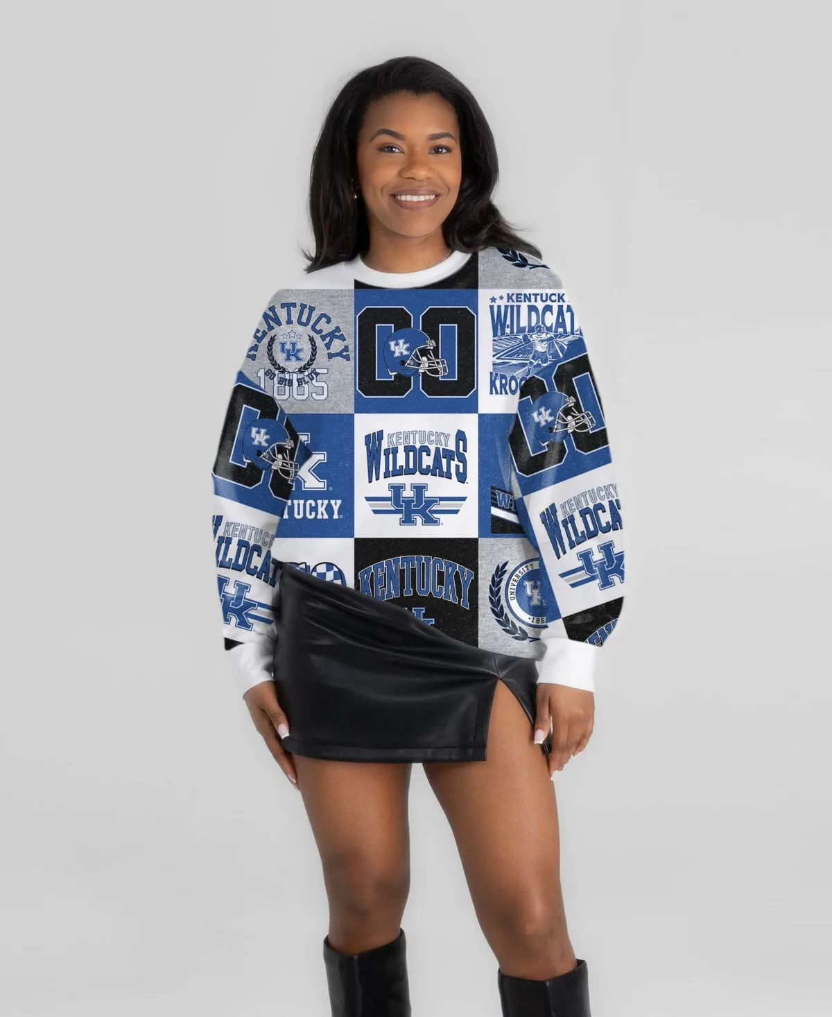 Kentucky Wildcats Highlight Reel Patchwork Long-Sleeve Pullover