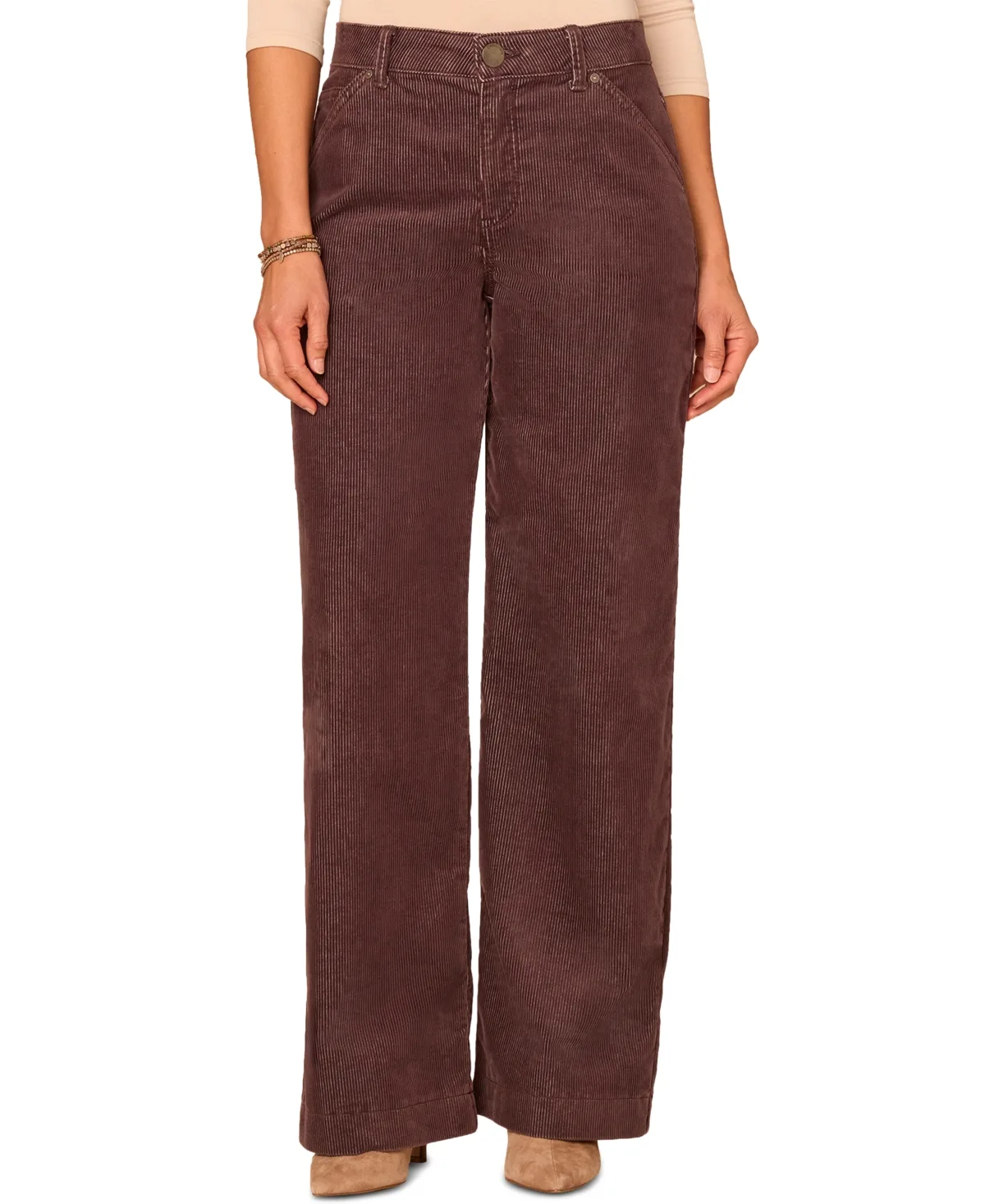 Ab Solution Skyrise Corduroy High-Waisted Wide-Leg Pants