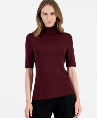 Half Sleeve Turtleneck Sweater by Anne Klein
