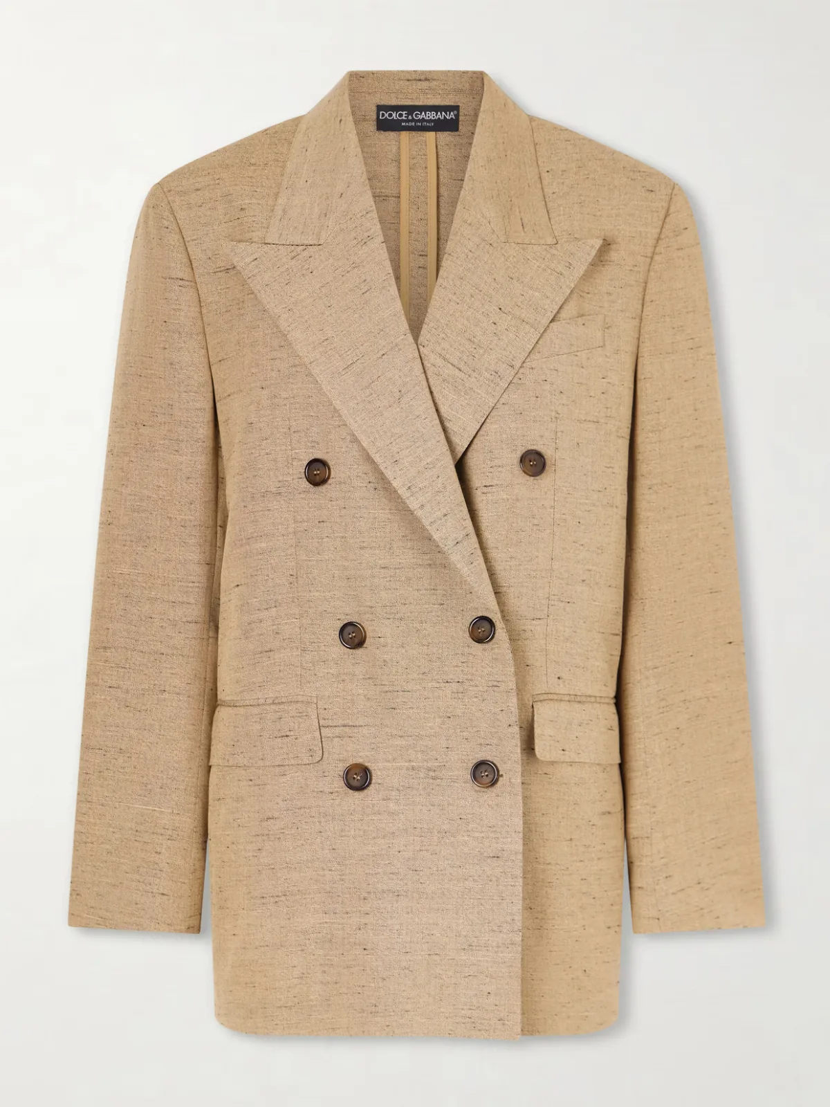 - Double-breasted Oversized Woven Blazer -