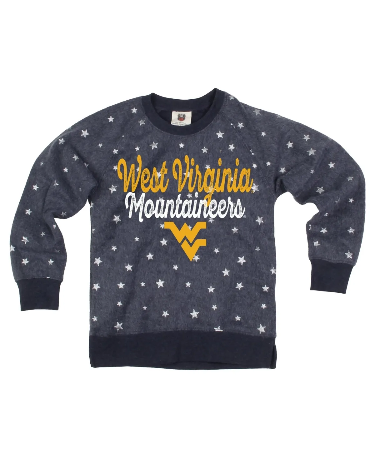 West Virginia Mountaineers Shimmer Star Reverse Fleece Sweatshirt by Wes & Willy
