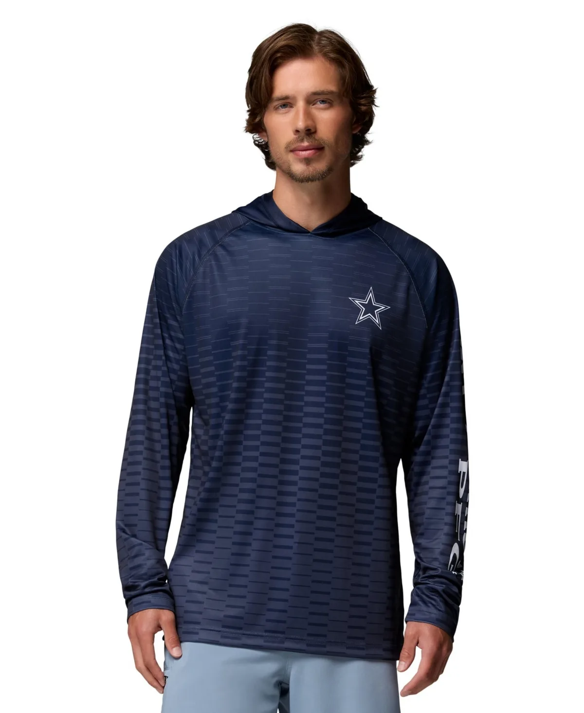 Columbia Pfg Dallas Cowboys Terminal Tackle Gradient Omni-Wick Raglan Long-Sleeve Hoodie Sweatshirt by Columbia