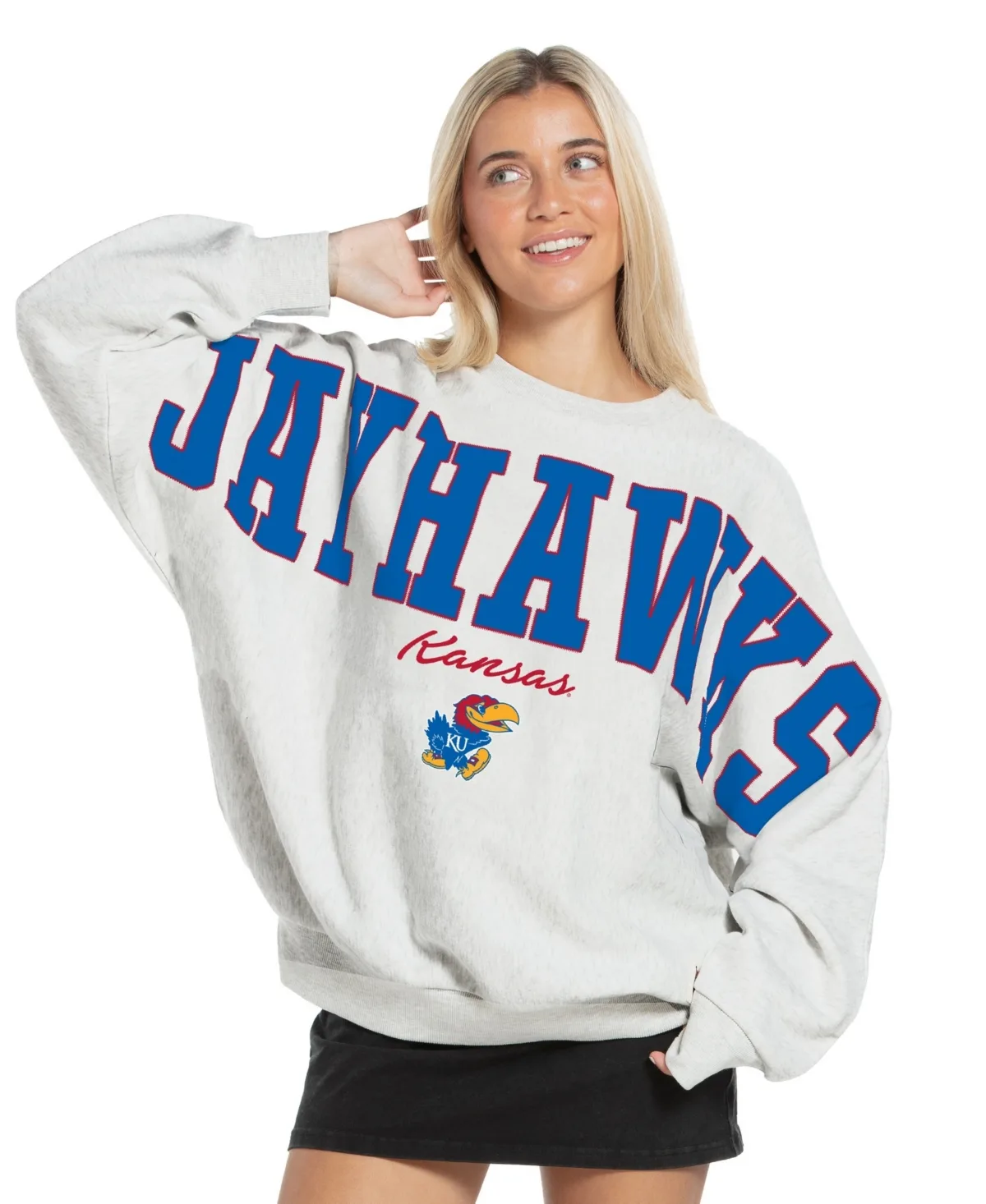 Kansas Jayhawks Flannigan Oversized Fleece Sweatshirt